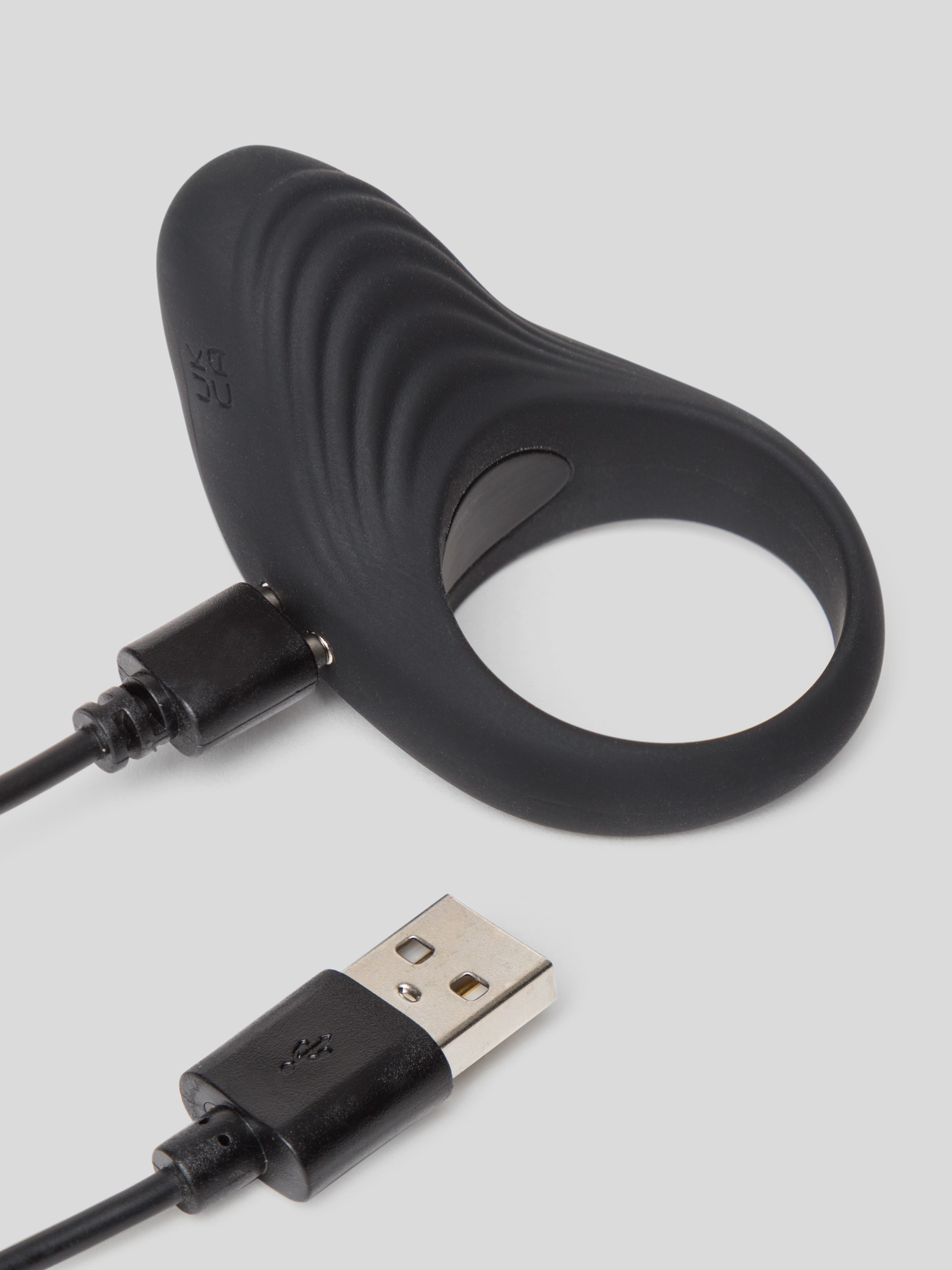 Lovehoney Hot Buzz Rechargeable Remote Control Silicone Cock Ring , Black, hi-res