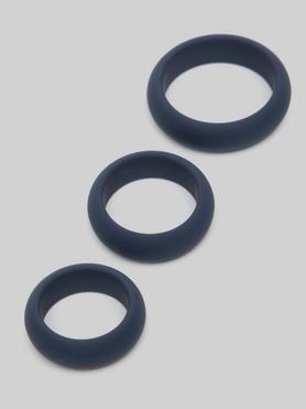 Lovehoney True Blue Silicone Cock Ring Set (3 Count)