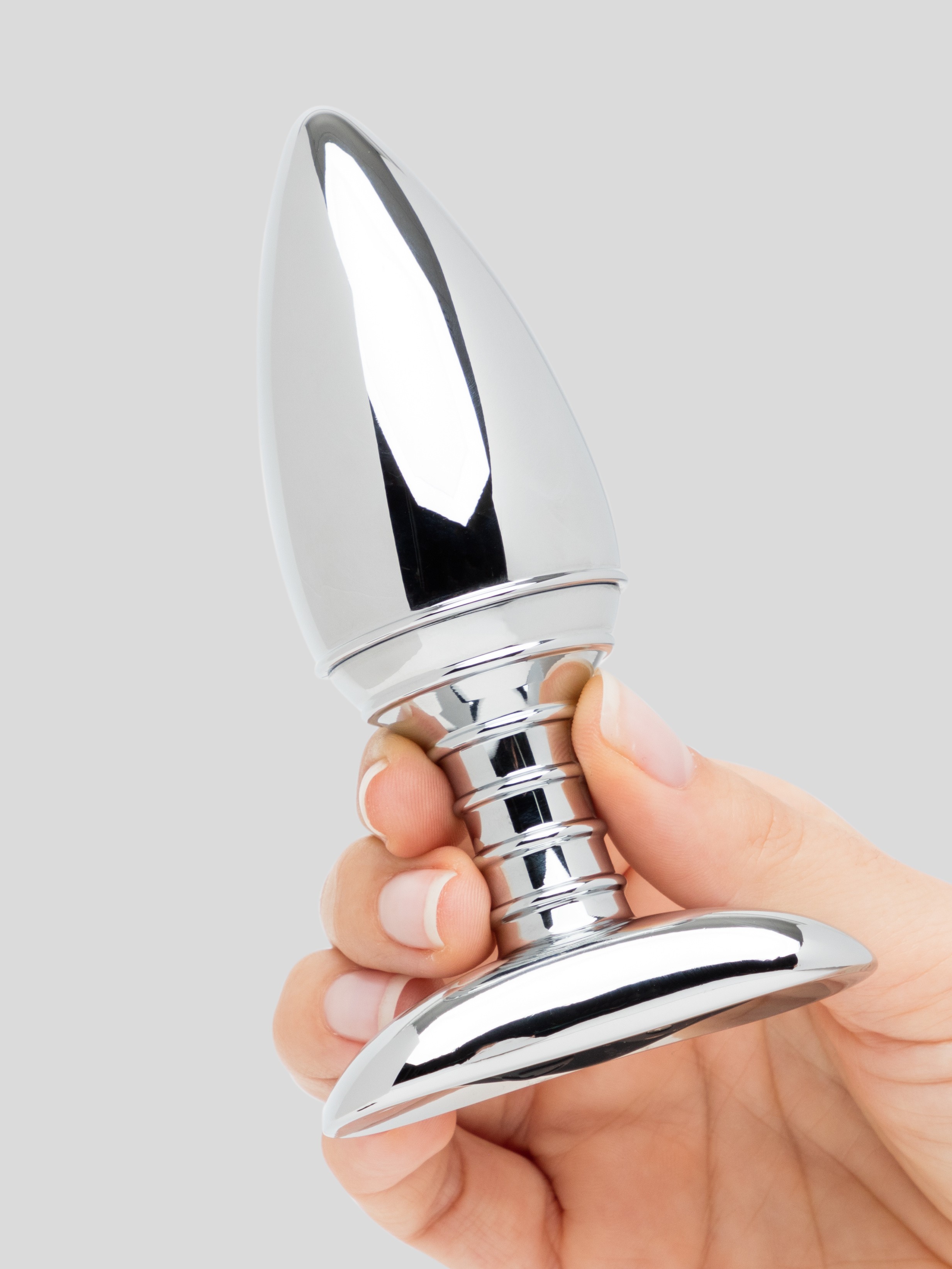 Nexus Cestos Metal Remote Control Rechargeable Vibrating Butt Plug, Silver, hi-res