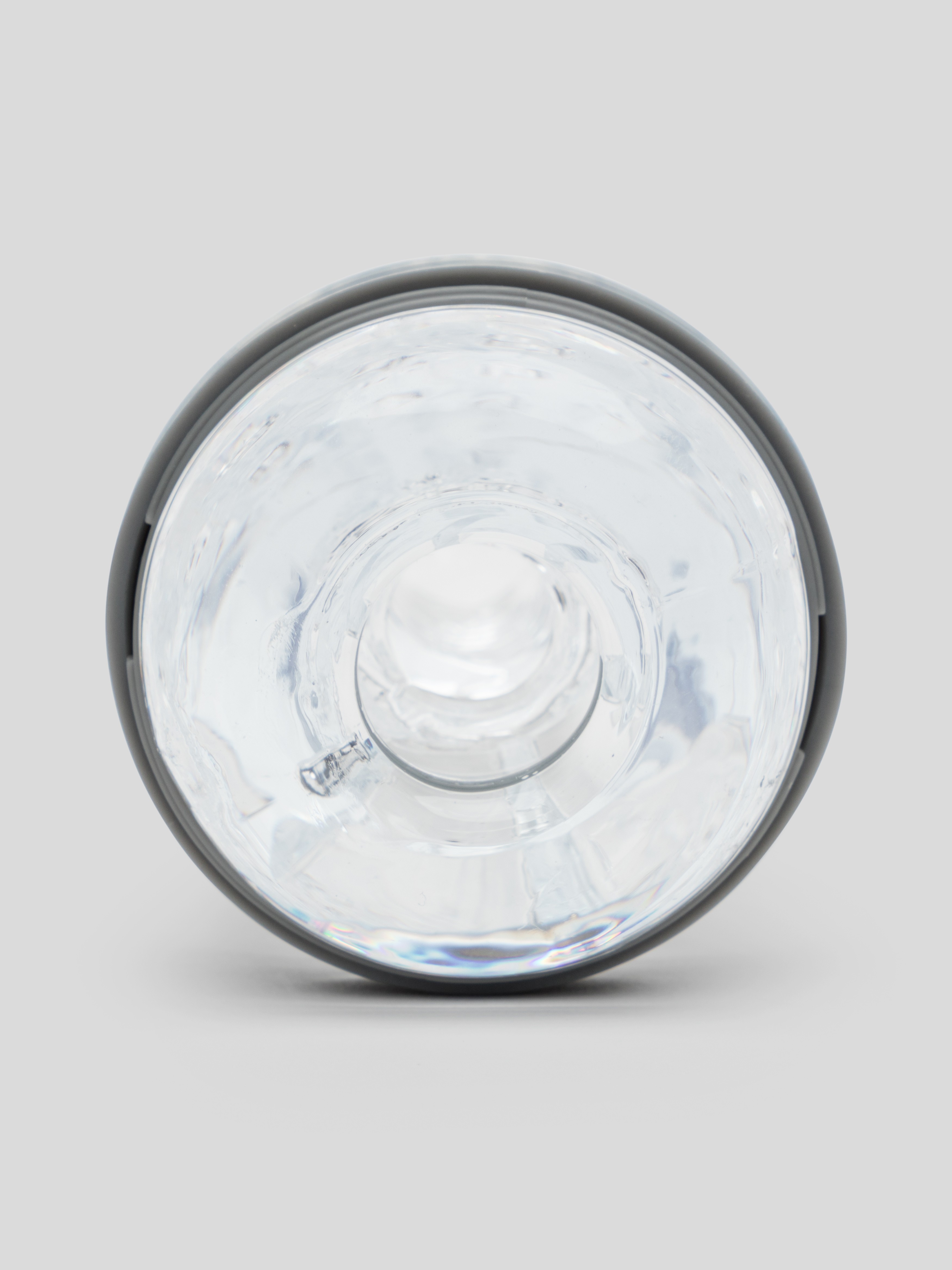 Lovehoney Heads Up Clear Textured Stroker Cup, Clear, hi-res