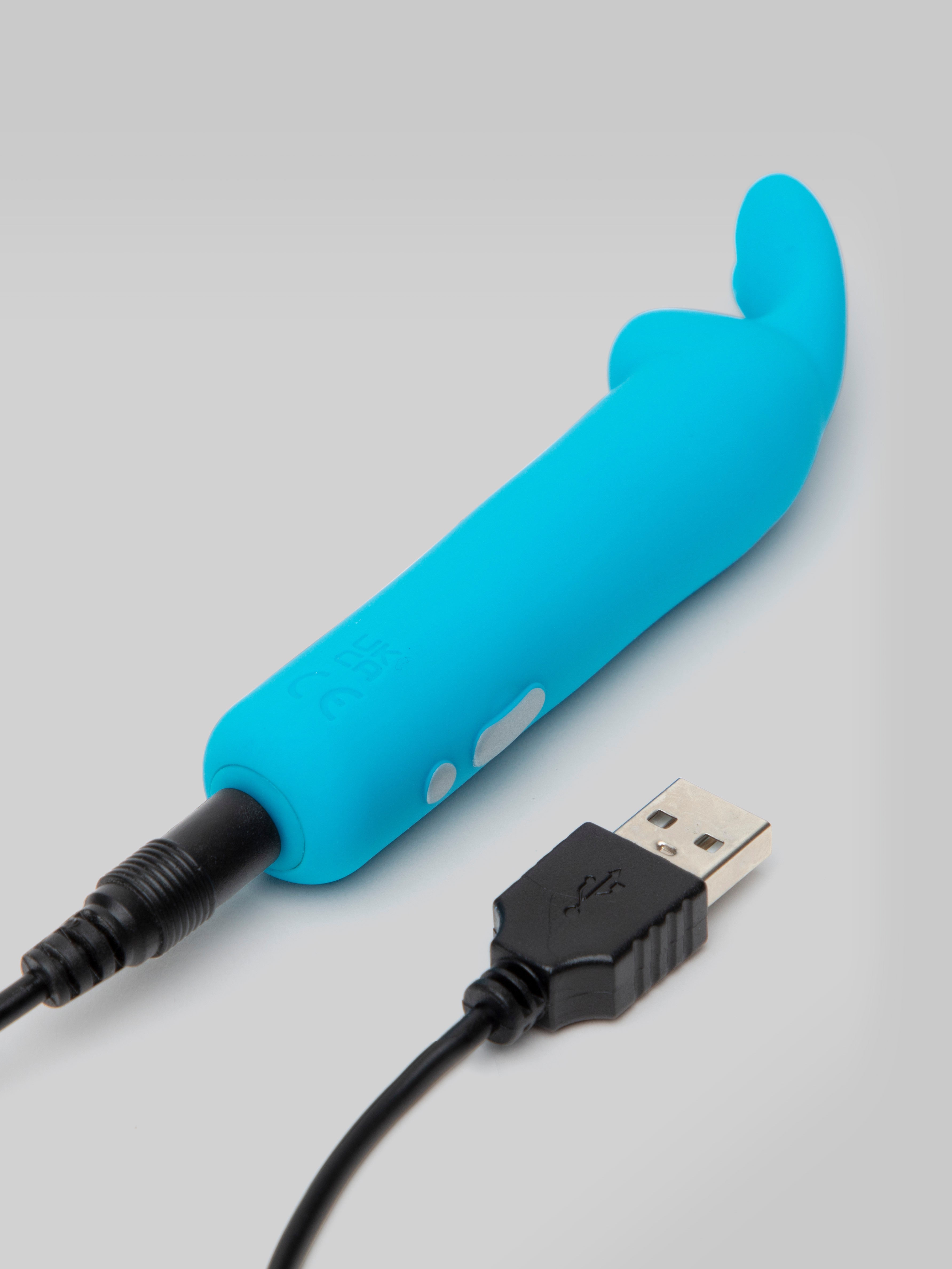 Happy Rabbit Rechargeable Silicone Rabbit Ears Bullet Vibrator, Blue, hi-res