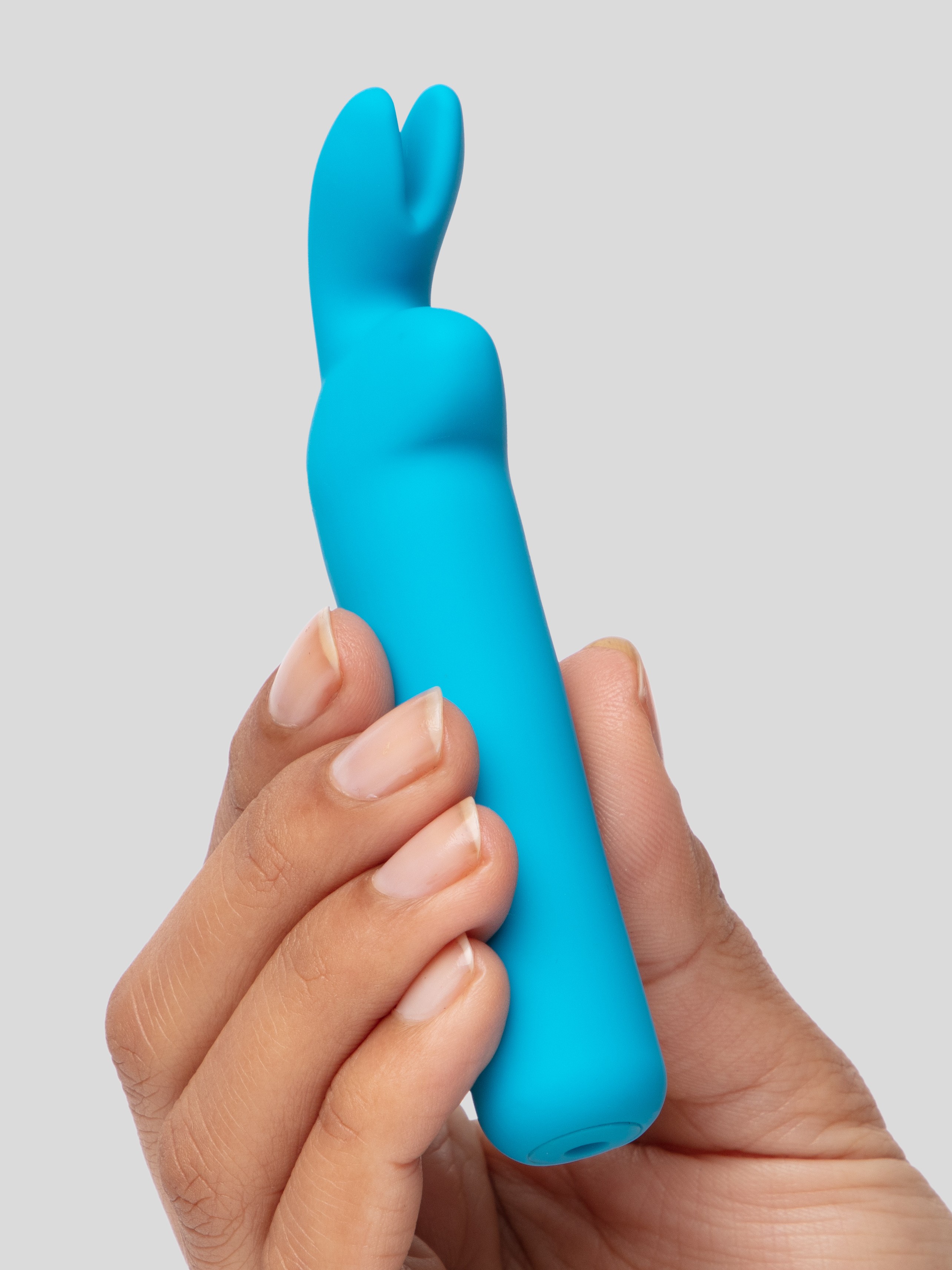Happy Rabbit Rechargeable Silicone Rabbit Ears Bullet Vibrator, Blue, hi-res