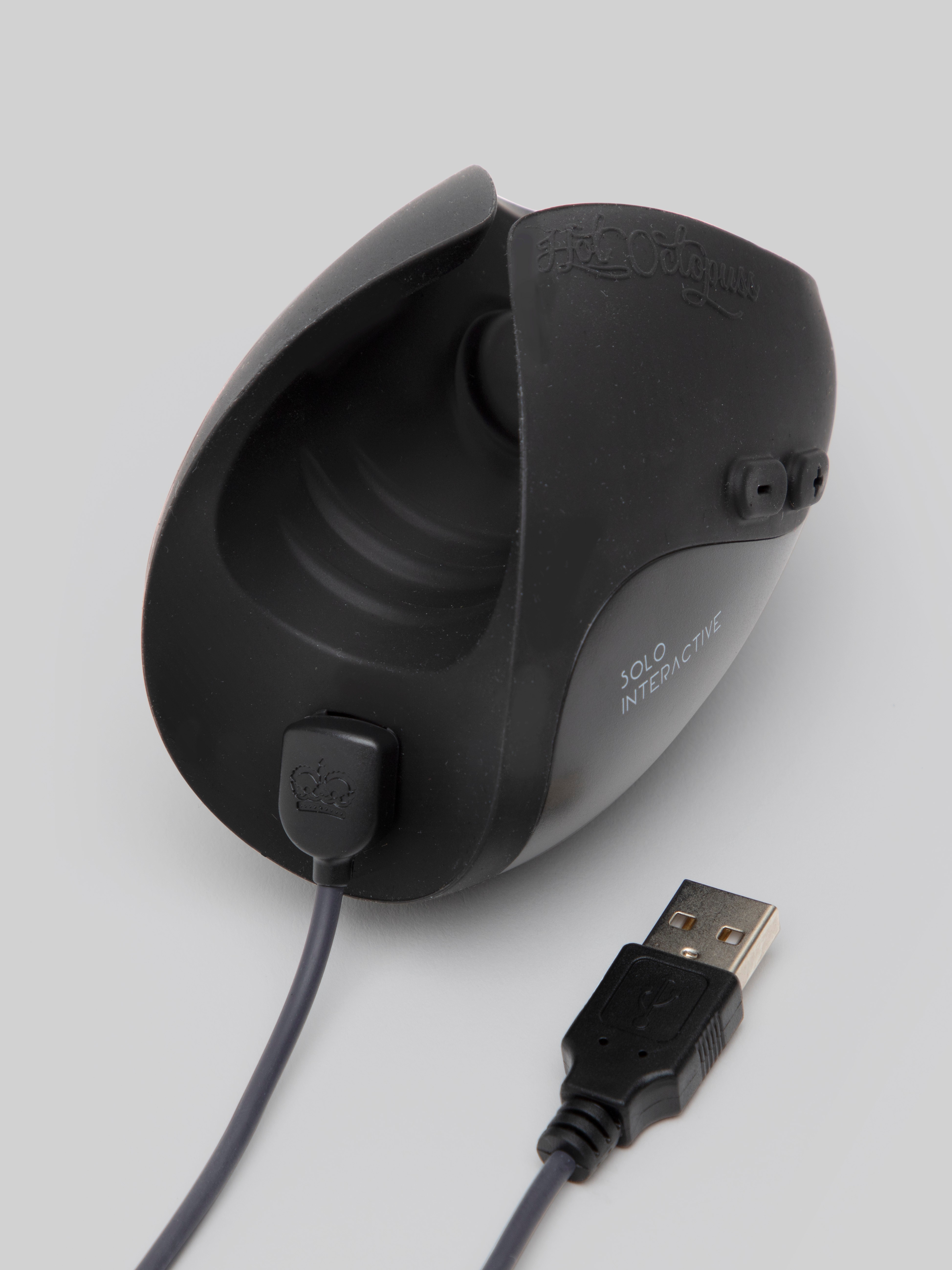 Hot Octopuss X Kiiroo Pulse Solo Interactive Male Masturbator, Black, hi-res