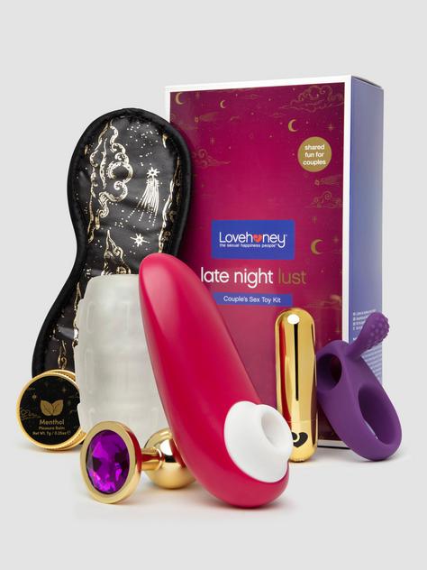 Lovehoney X Womanizer Late Night Lust Couple's Sex Toy Kit (7 Piece), Red, hi-res
