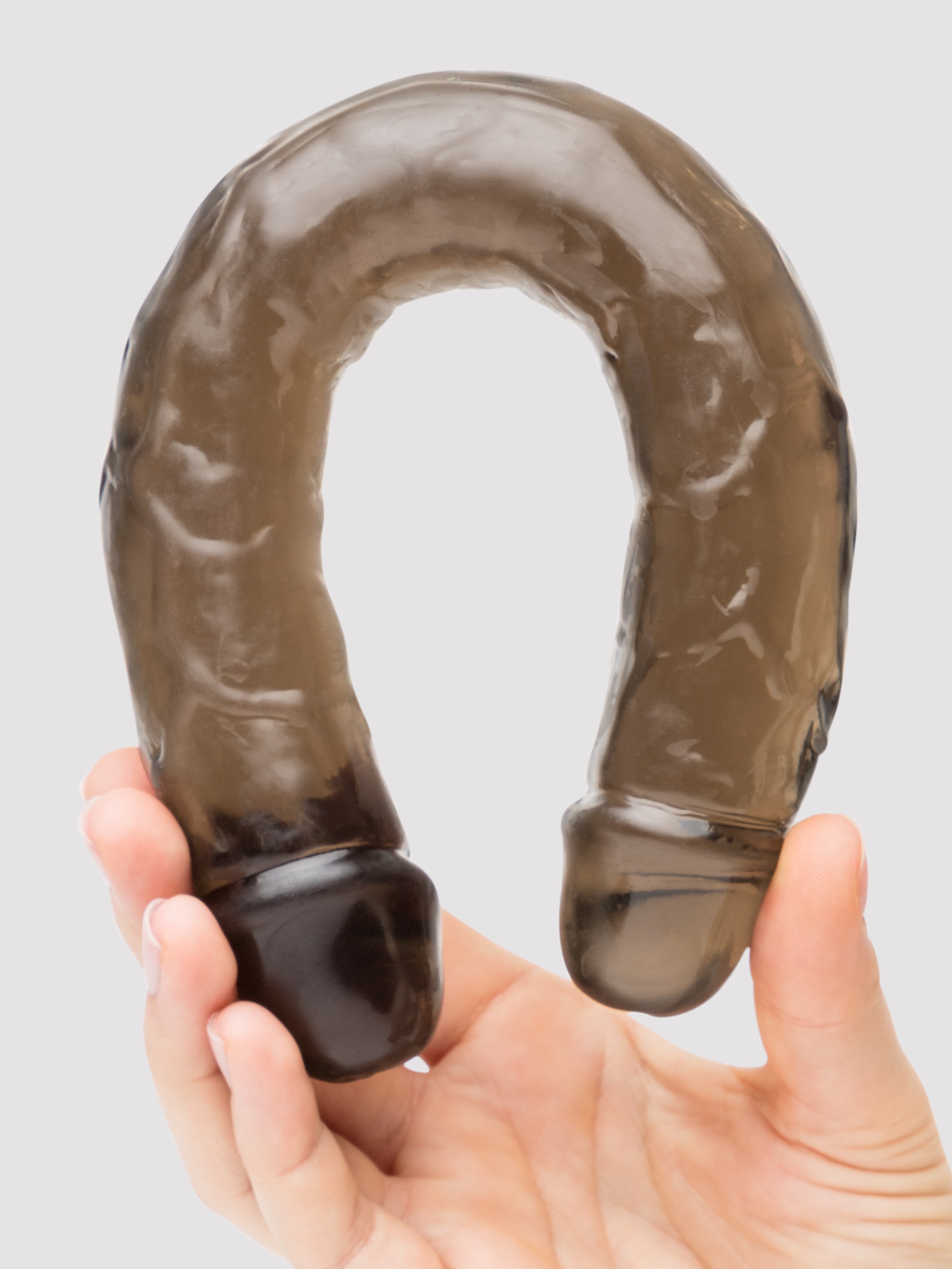 BASICS Realistic Double-Ended Dildo 12 Inch, Black, hi-res