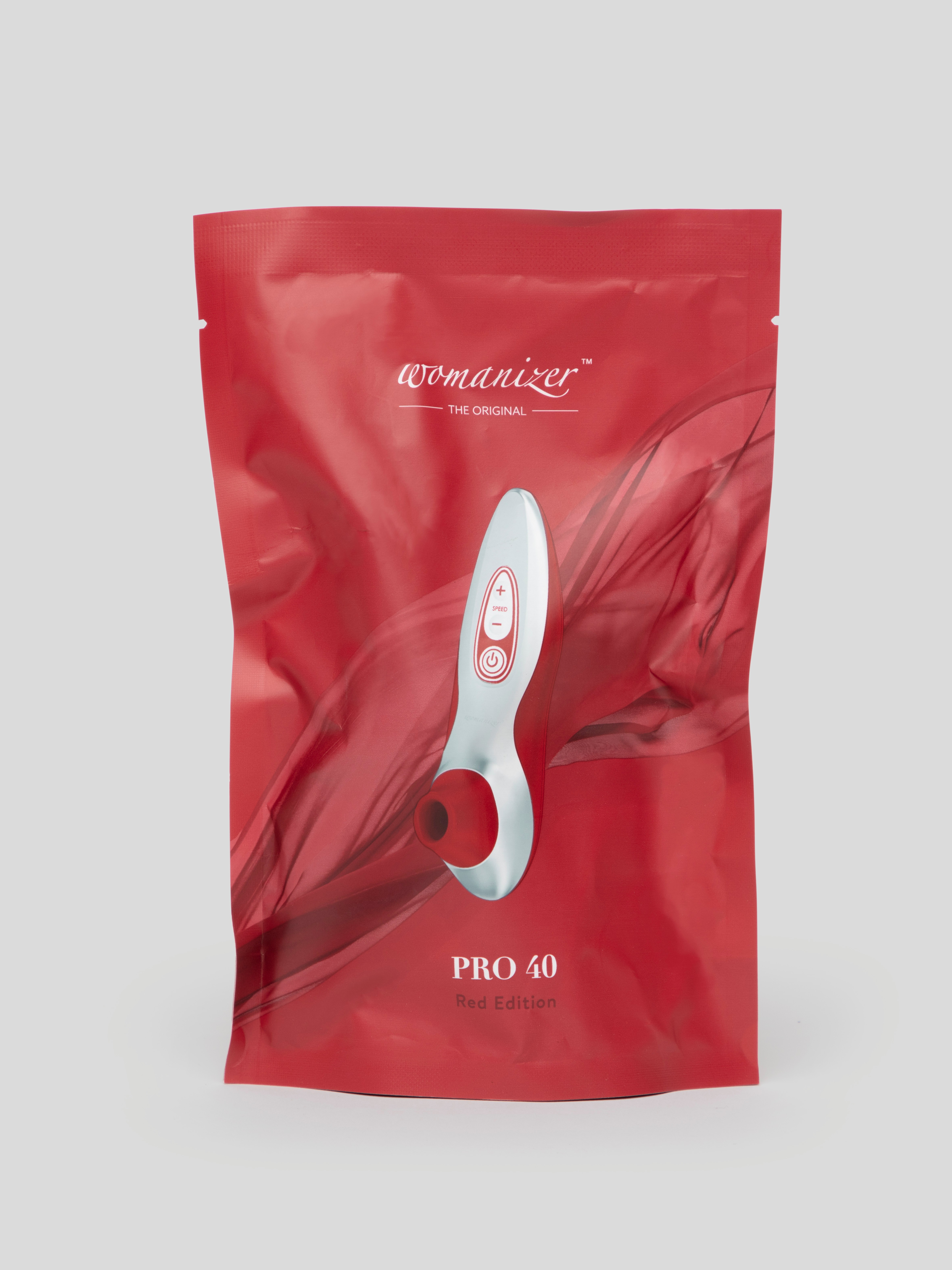 Womanizer Pro40 USB Rechargeable Clitoral Stimulator, Red, hi-res