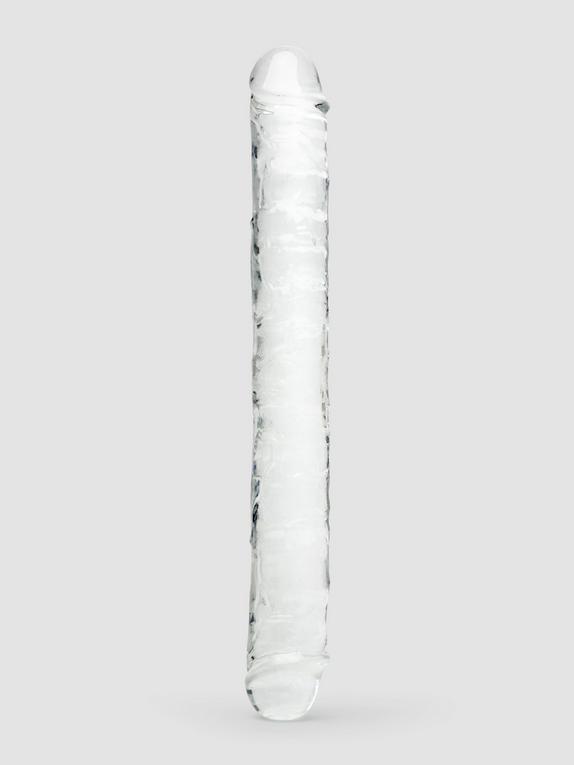 BASICS Realistic Double-Ended Dildo 15 Inch, Clear, hi-res