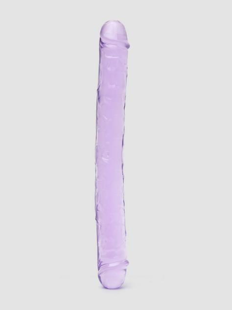 BASICS Realistic Double-Ended Dildo 15 Inch, Purple, hi-res