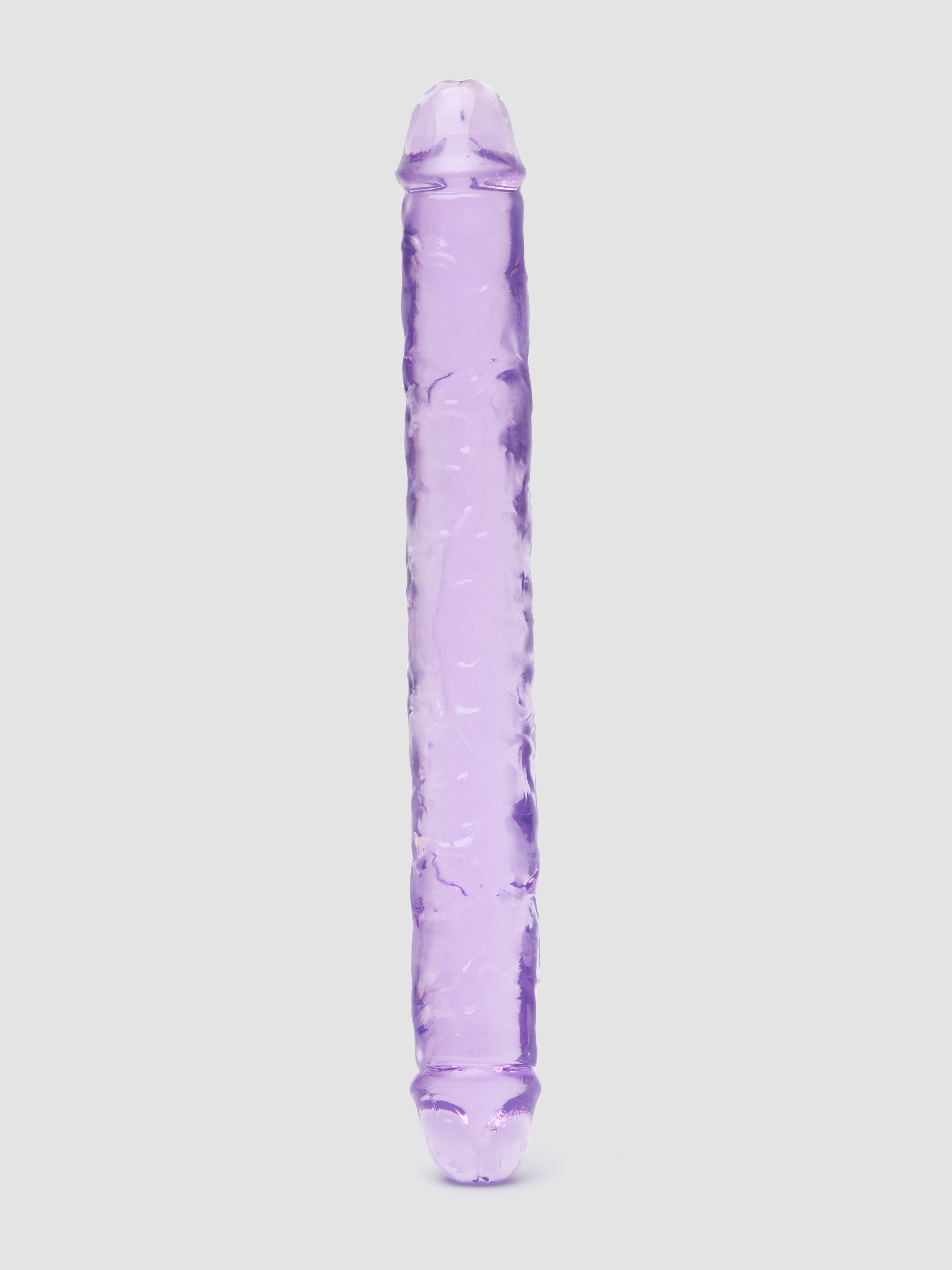 BASICS Realistic Double-Ended Dildo 15 Inch, Purple, hi-res