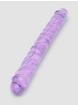 BASICS Realistic Double-Ended Dildo 15 Inch, Purple, hi-res