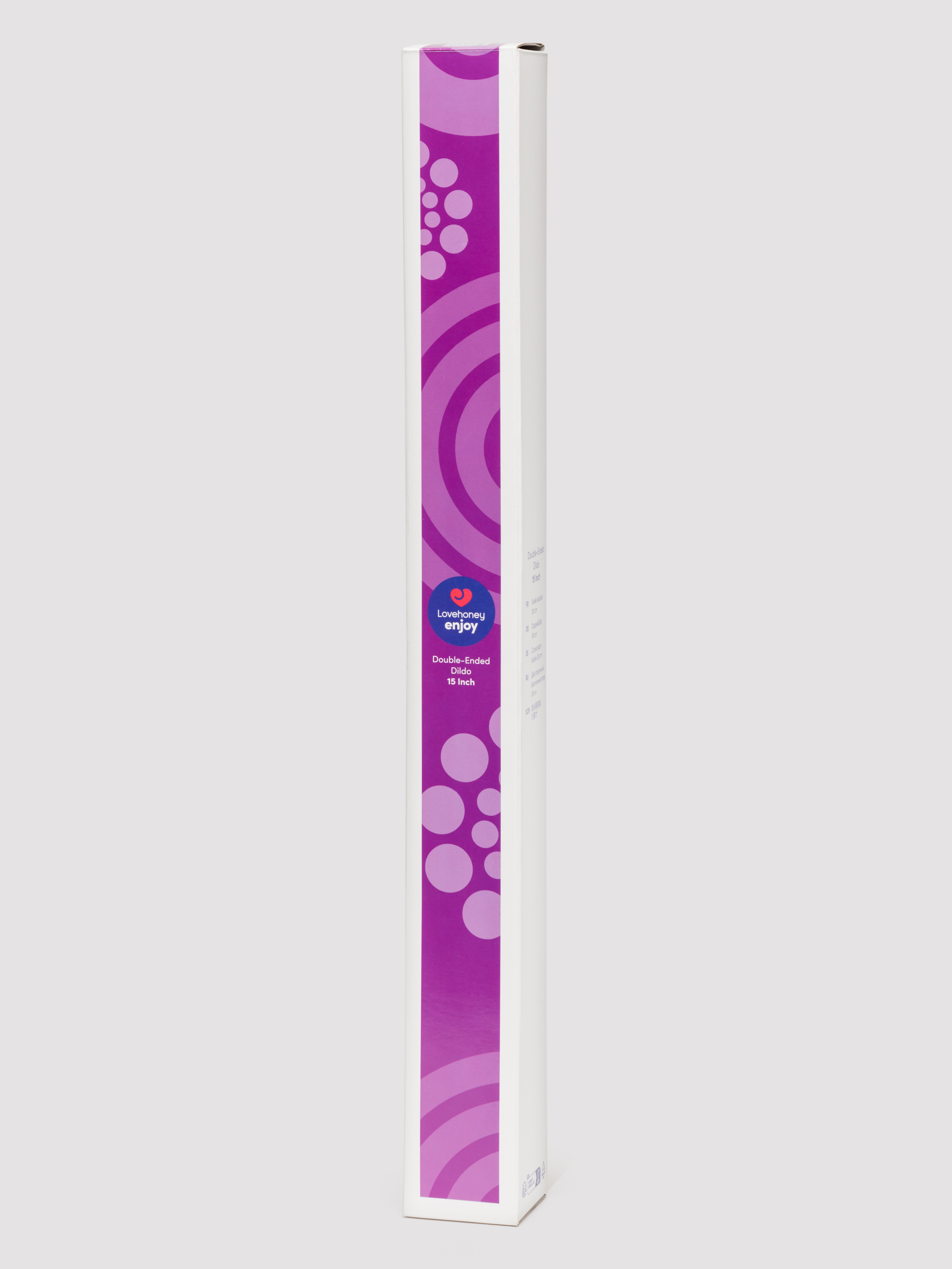 BASICS Realistic Double-Ended Dildo 15 Inch, Purple, hi-res