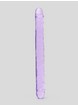 BASICS Realistic Double-Ended Dildo 18 inch , Purple, hi-res