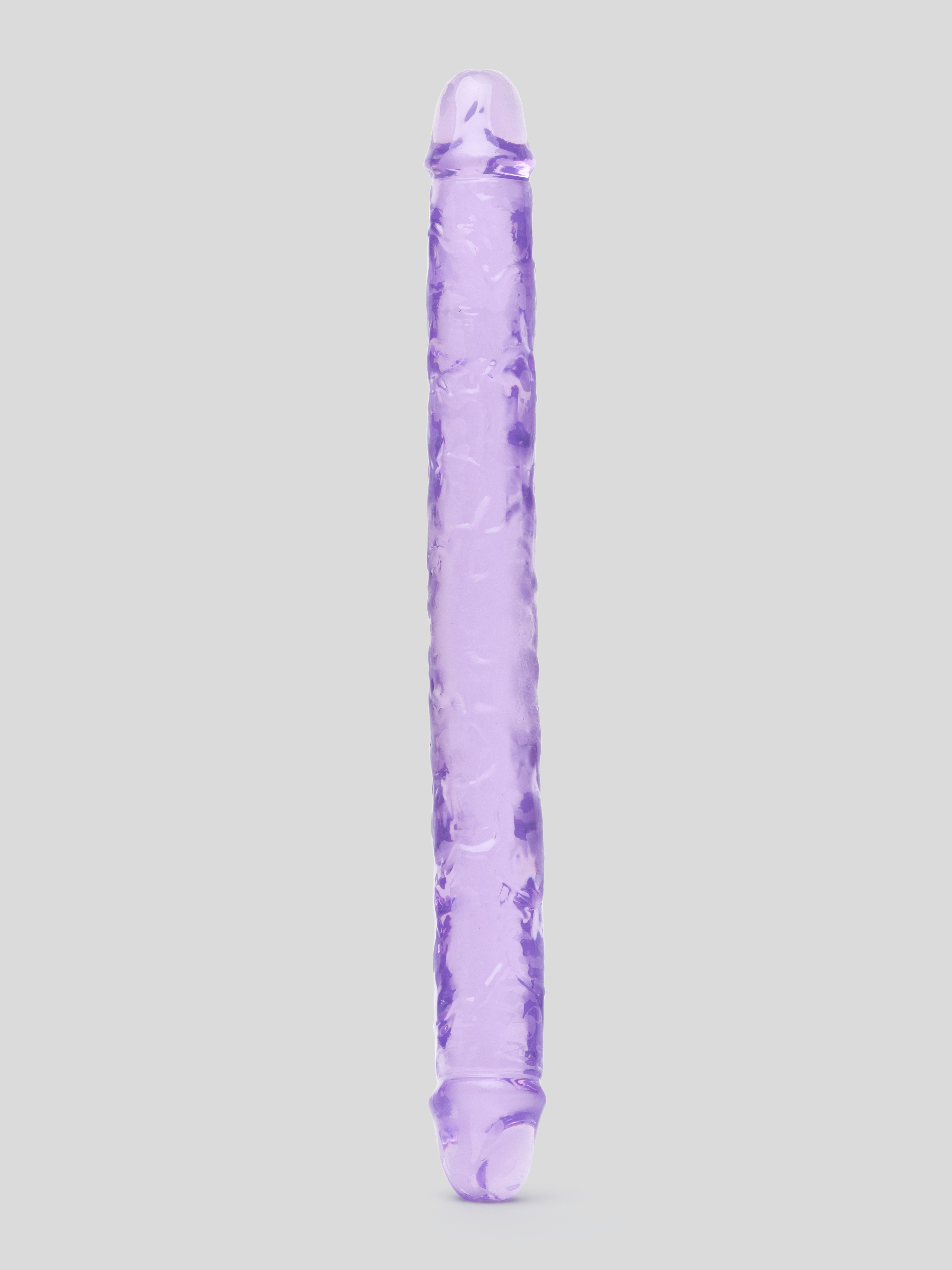 BASICS Realistic Double-Ended Dildo 18 inch , Purple, hi-res