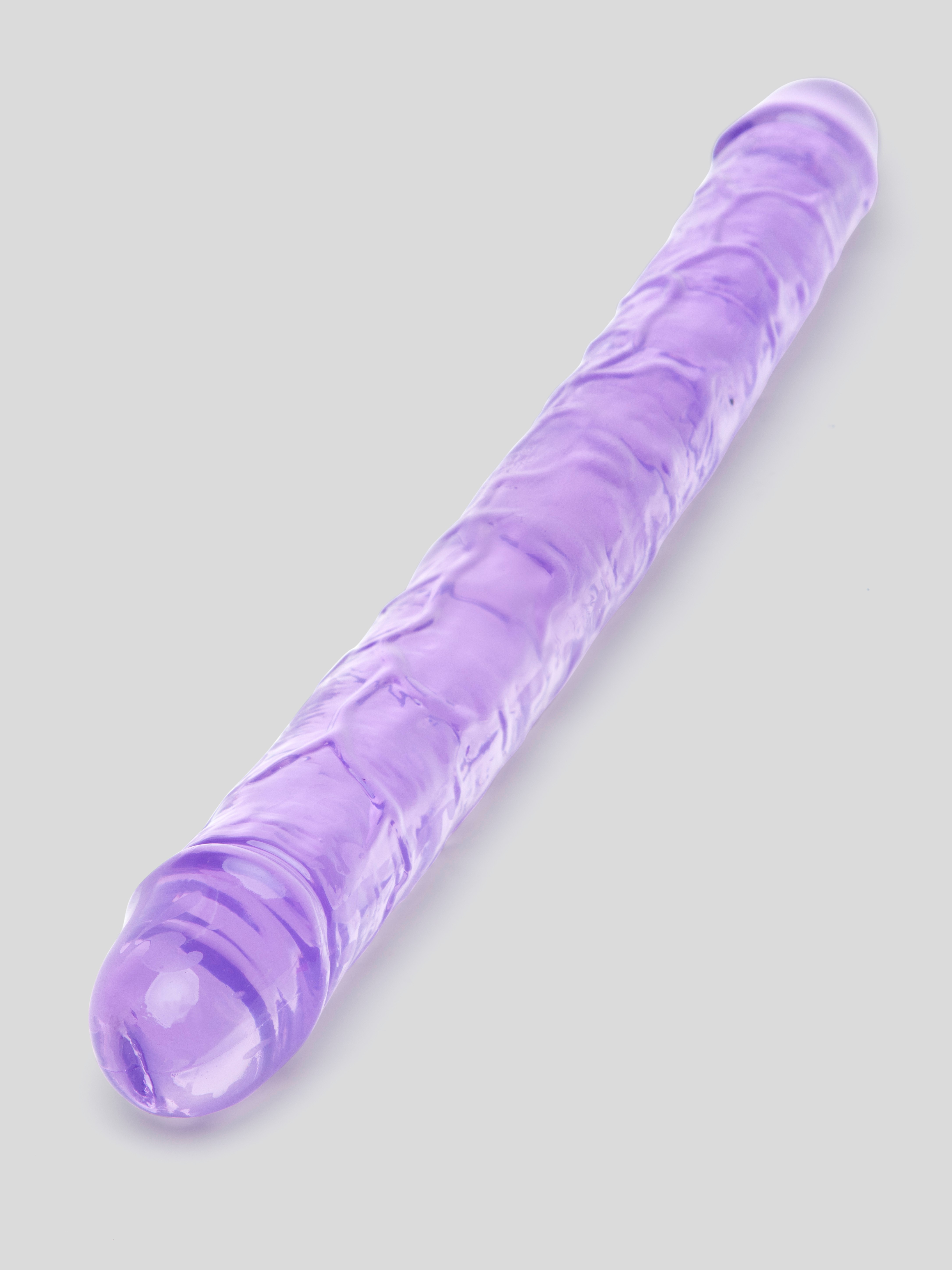 BASICS Realistic Double-Ended Dildo 18 inch , Purple, hi-res