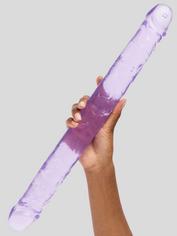 BASICS Realistic Double-Ended Dildo 18 inch , Purple, hi-res