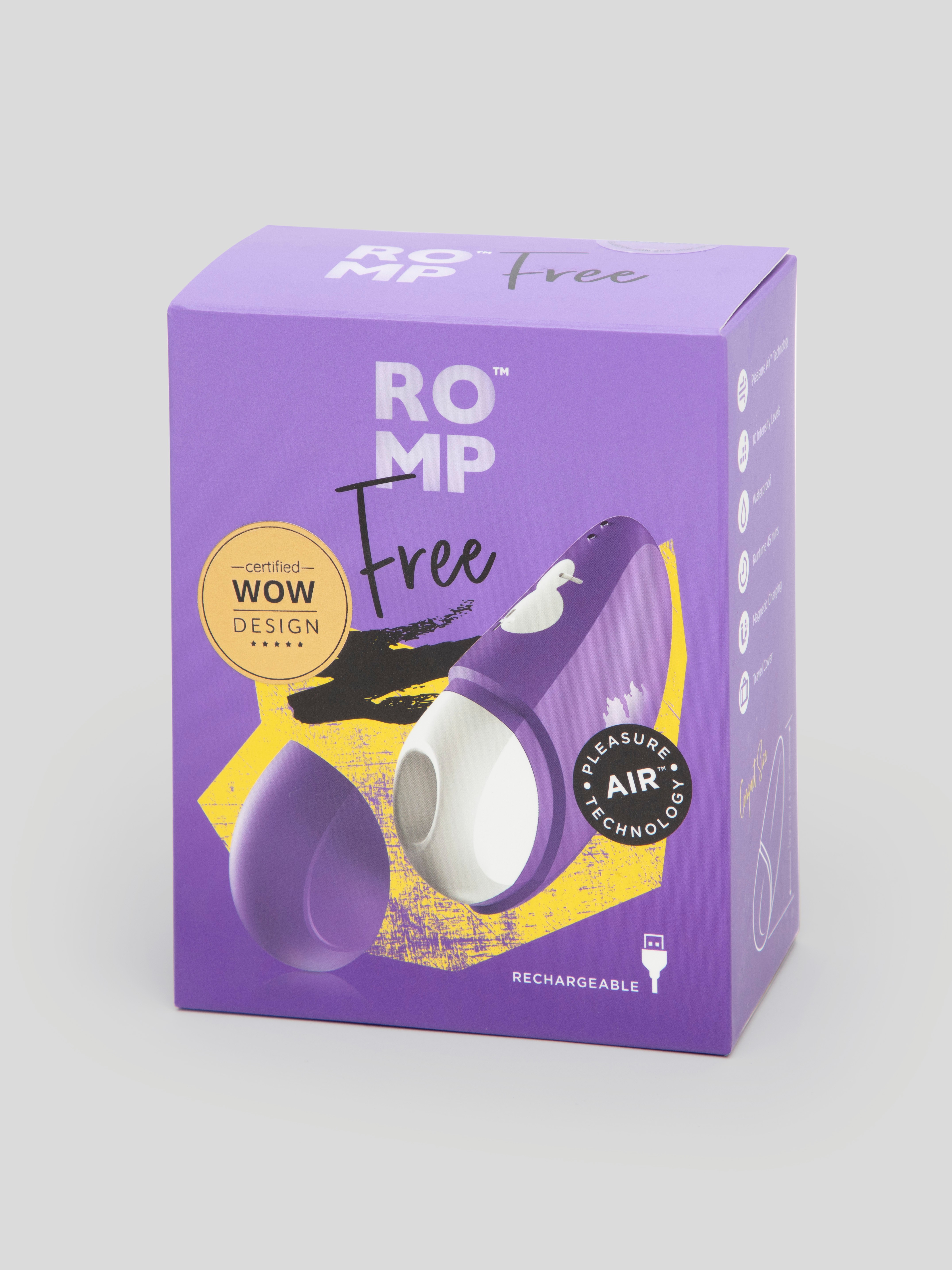 ROMP Free Rechargeable Travel Clitoral Suction Stimulator, Purple, hi-res