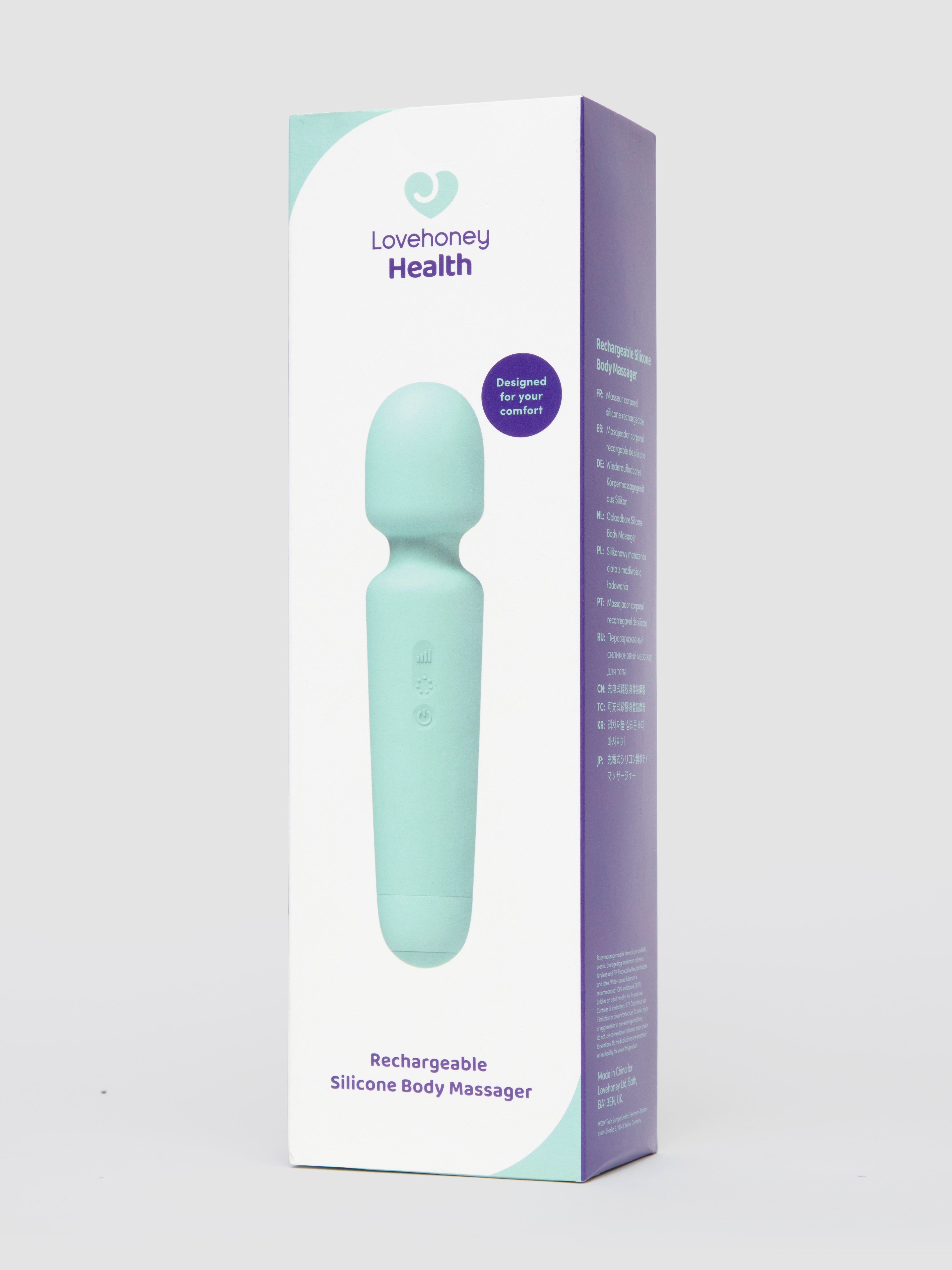 Lovehoney Health Rechargeable Silicone Body Massager , Green, hi-res