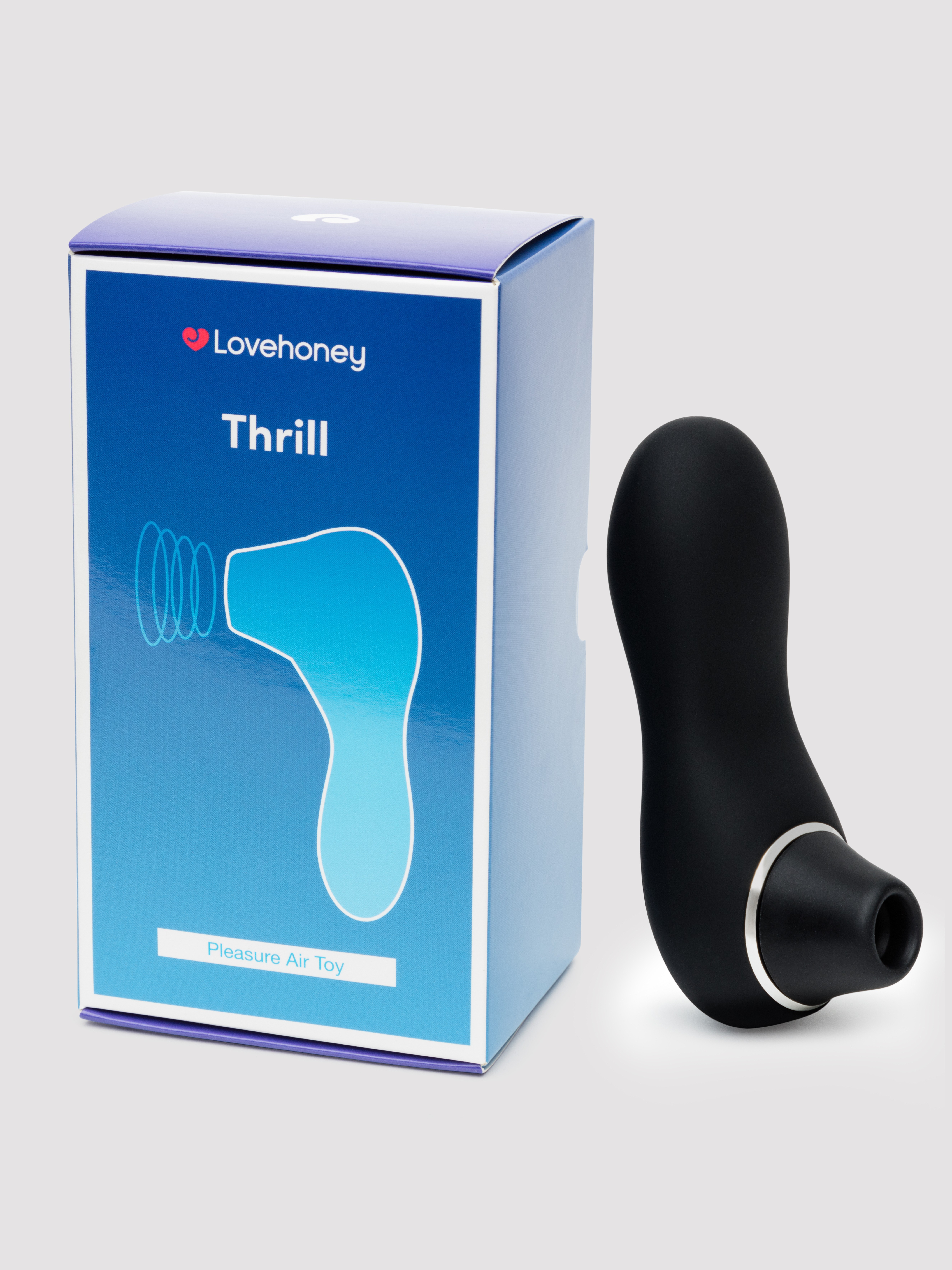 Lovehoney Thrill Clitoral Suction Stimulator Black, Black, hi-res