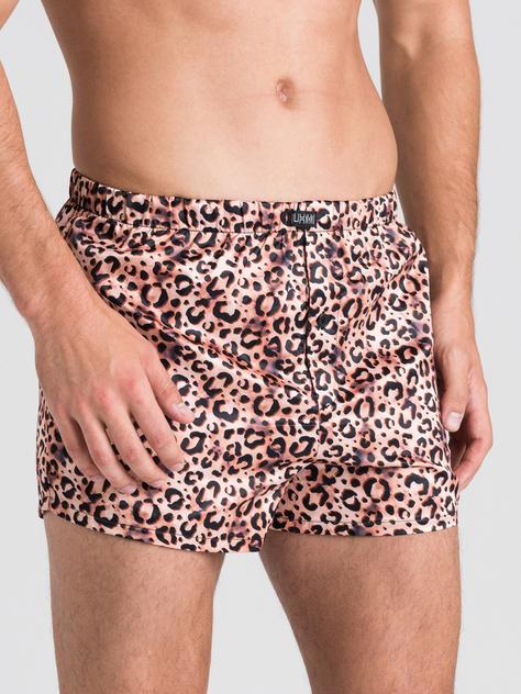 LHM Wild Paradise Leopard Print Boxer Shorts, Brown, hi-res