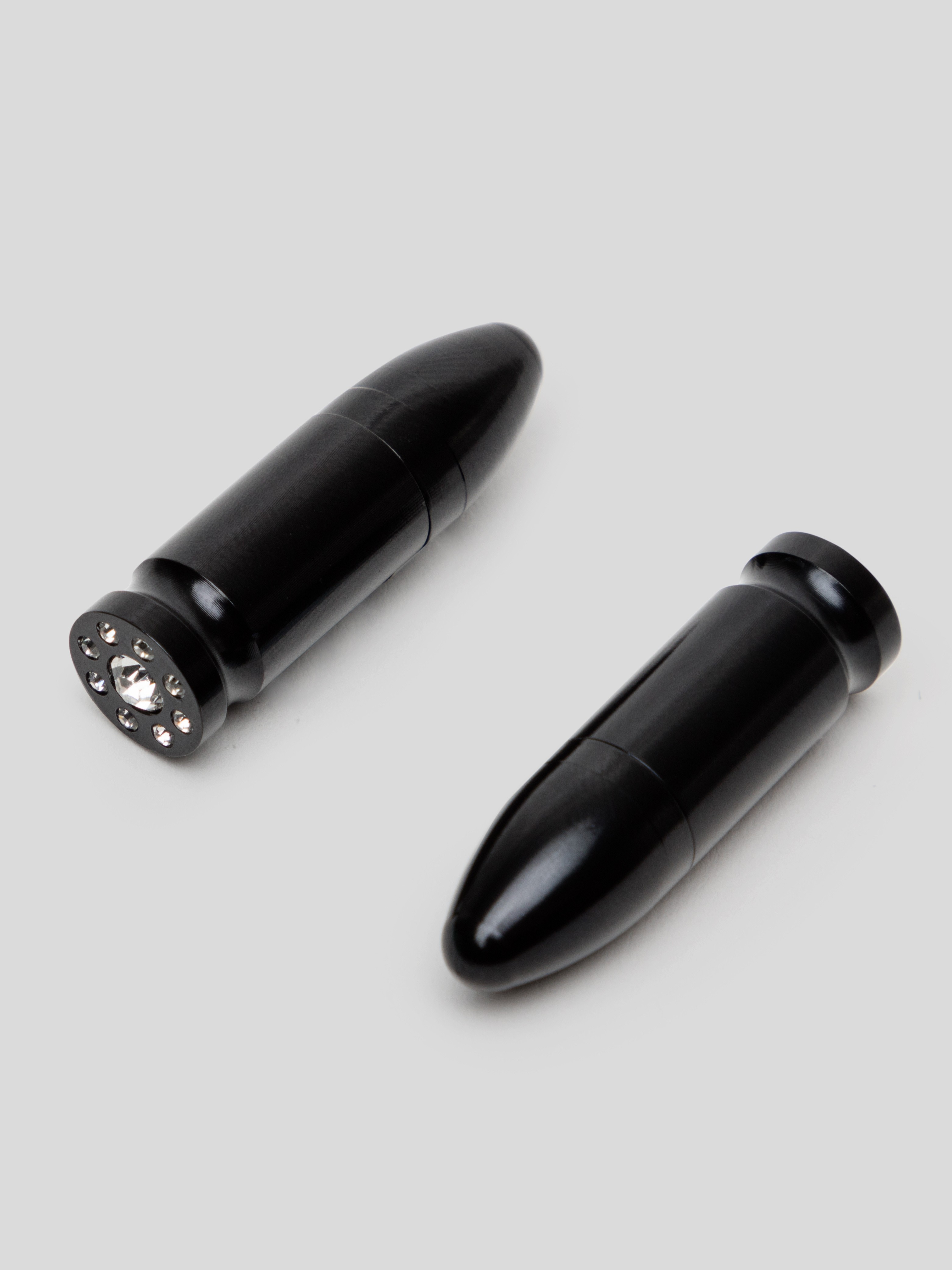 Ouch! Magnetic Diamond Bullet Nipple Clamps, Black, hi-res