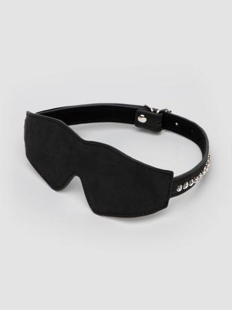 Ouch! Faux Leather Diamond Studded Eye-Mask