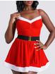 Lovehoney Fantasy Santa Flirty Red Velvet Dress, Red, hi-res