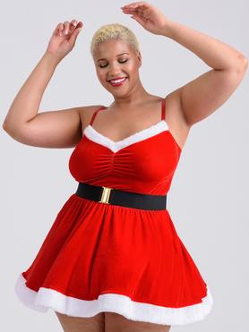 Lovehoney Fantasy Plus Size Santa Flirty Red Dress