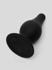 SilexD Thermo-Reactive Dual Density Silicone Suction Cup Butt Plug 4 Inch, Black, hi-res