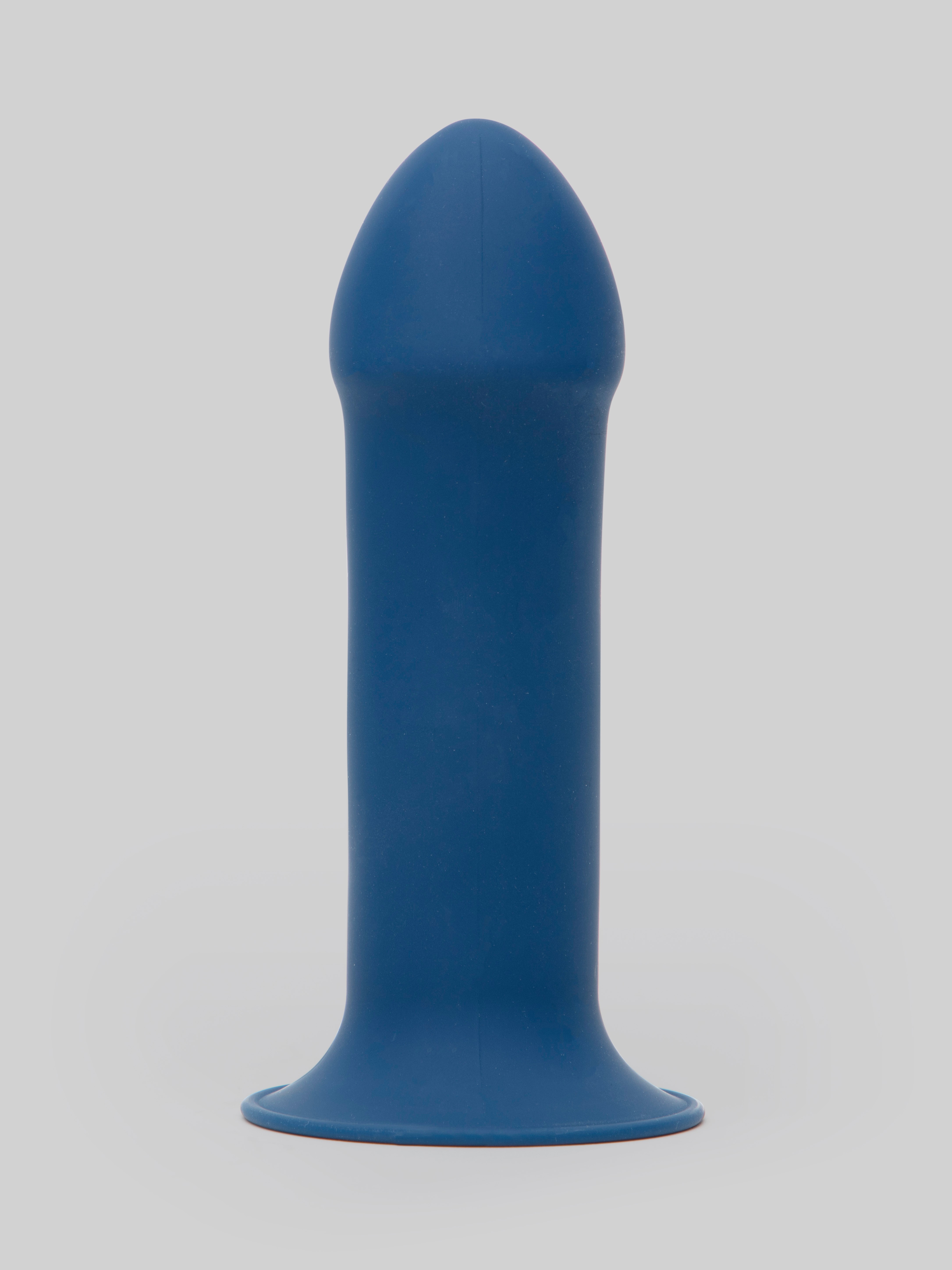Hitsens 1 Thermo-Reactive Dual Density Silicone Dildo 6.5 Inch, Blue, hi-res
