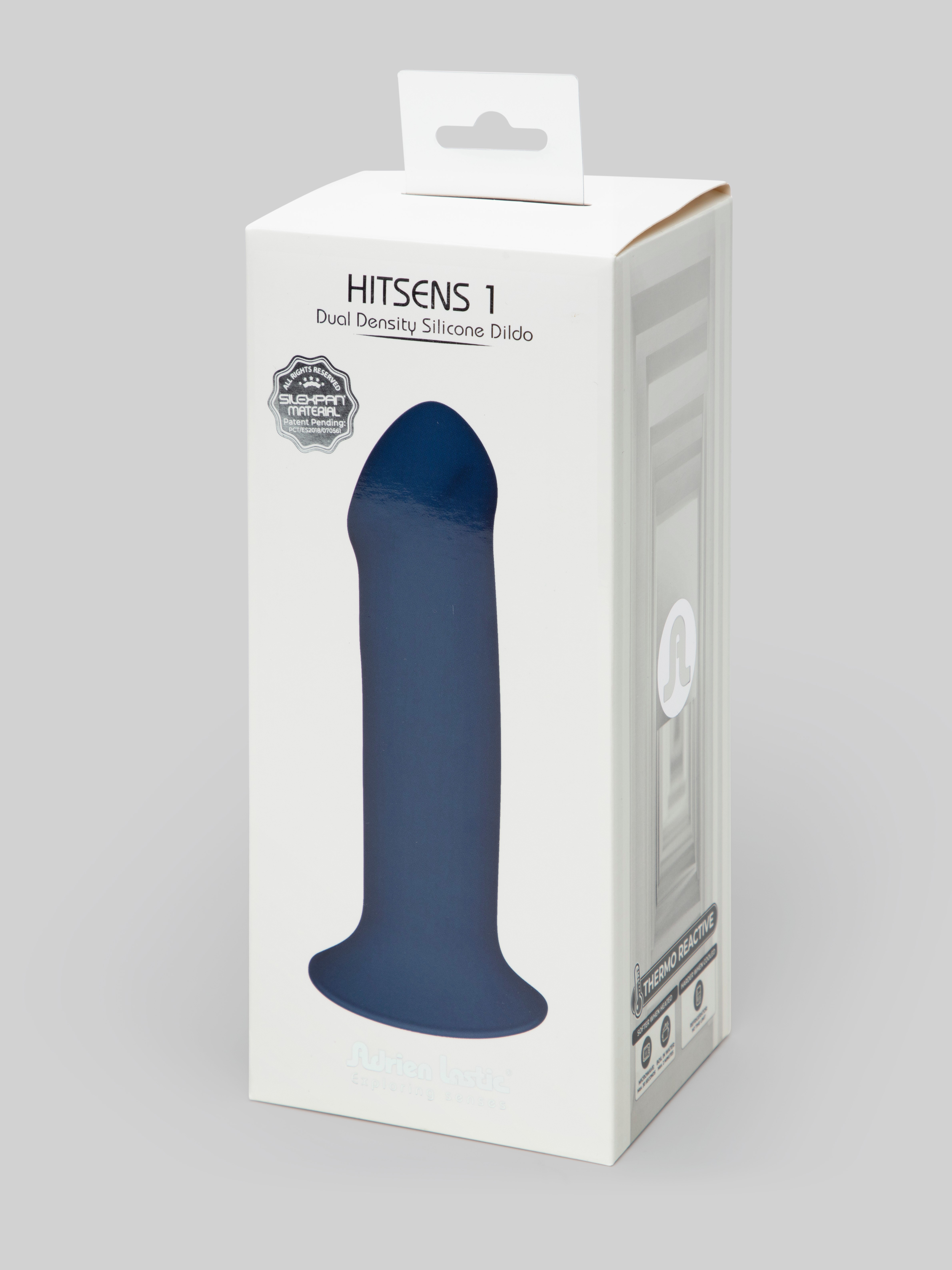 Hitsens 1 Thermo-Reactive Dual Density Silicone Dildo 6.5 Inch, Blue, hi-res