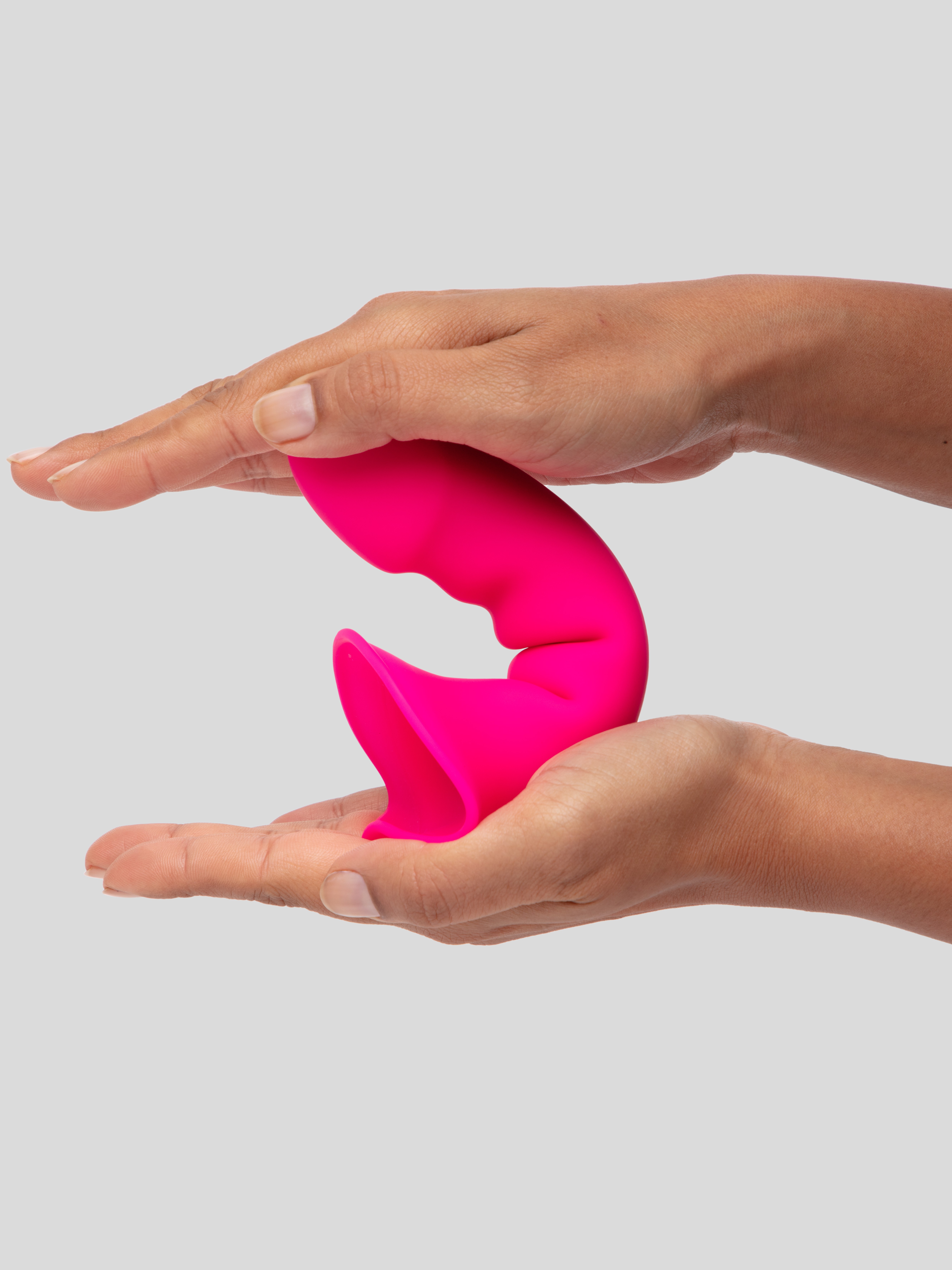 Hitsens 2 Thermo-Reactive Dual-Density Silicone Dildo 6 Inch, Pink, hi-res