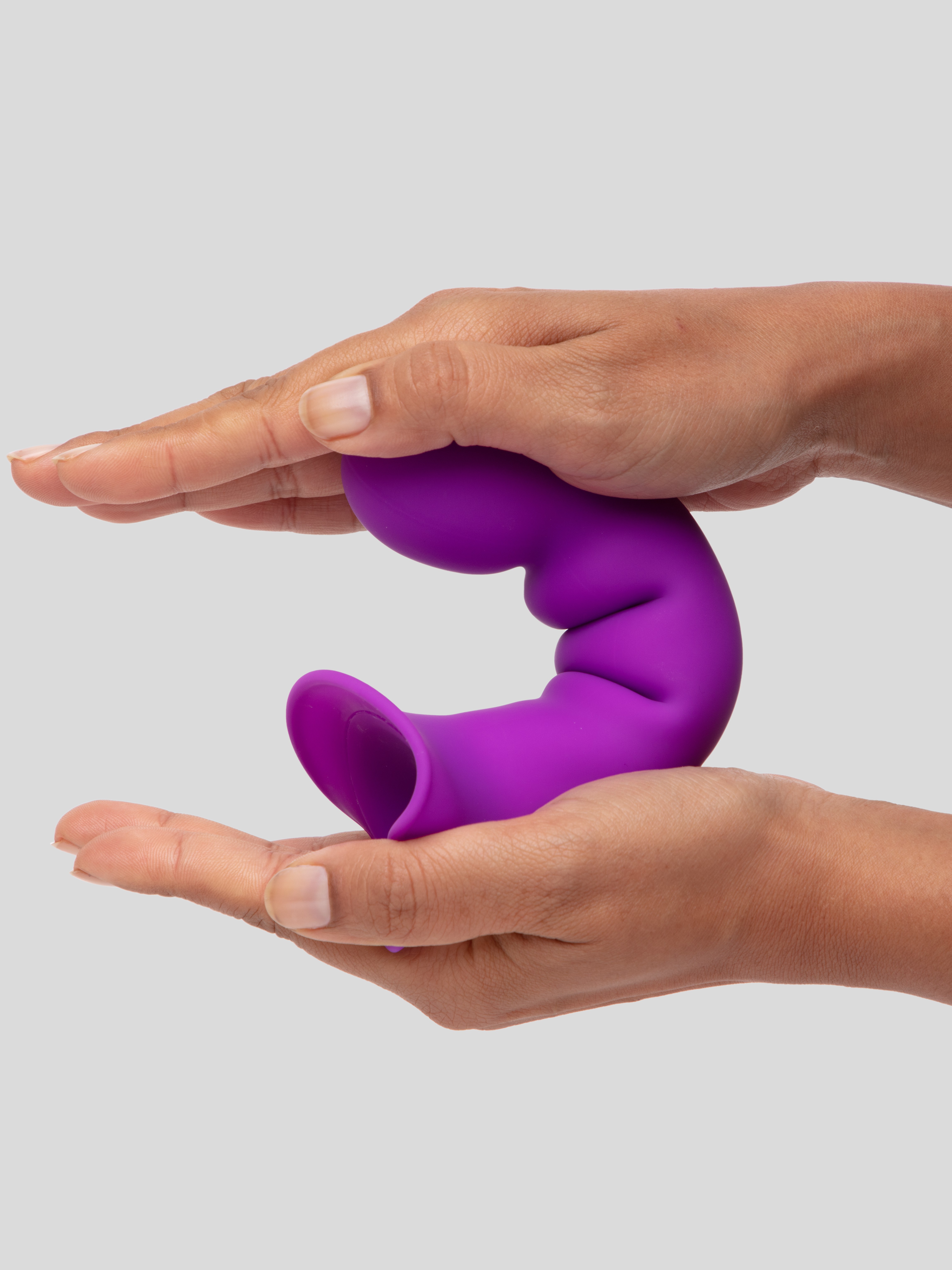 Hitsens 3 Thermo-Reactive Dual Density Silicone Dildo 6.5 Inch, Purple, hi-res