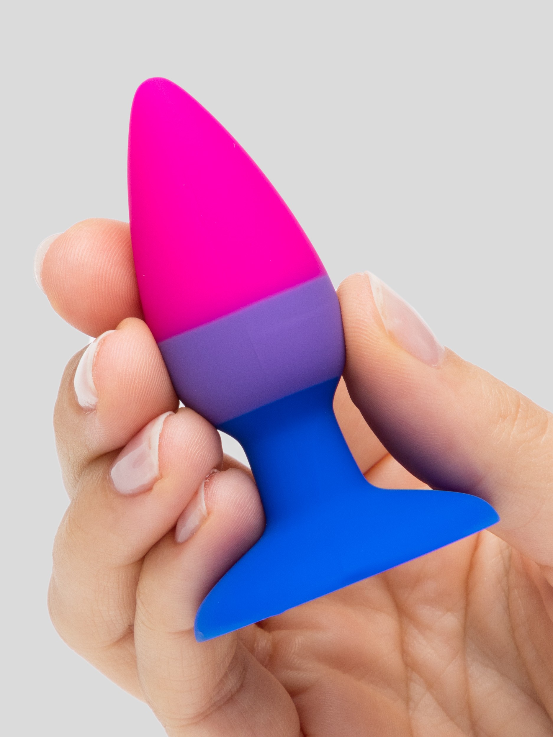 Multi-Coloured Silicone Butt Plug Set (3 Piece), Pink, hi-res