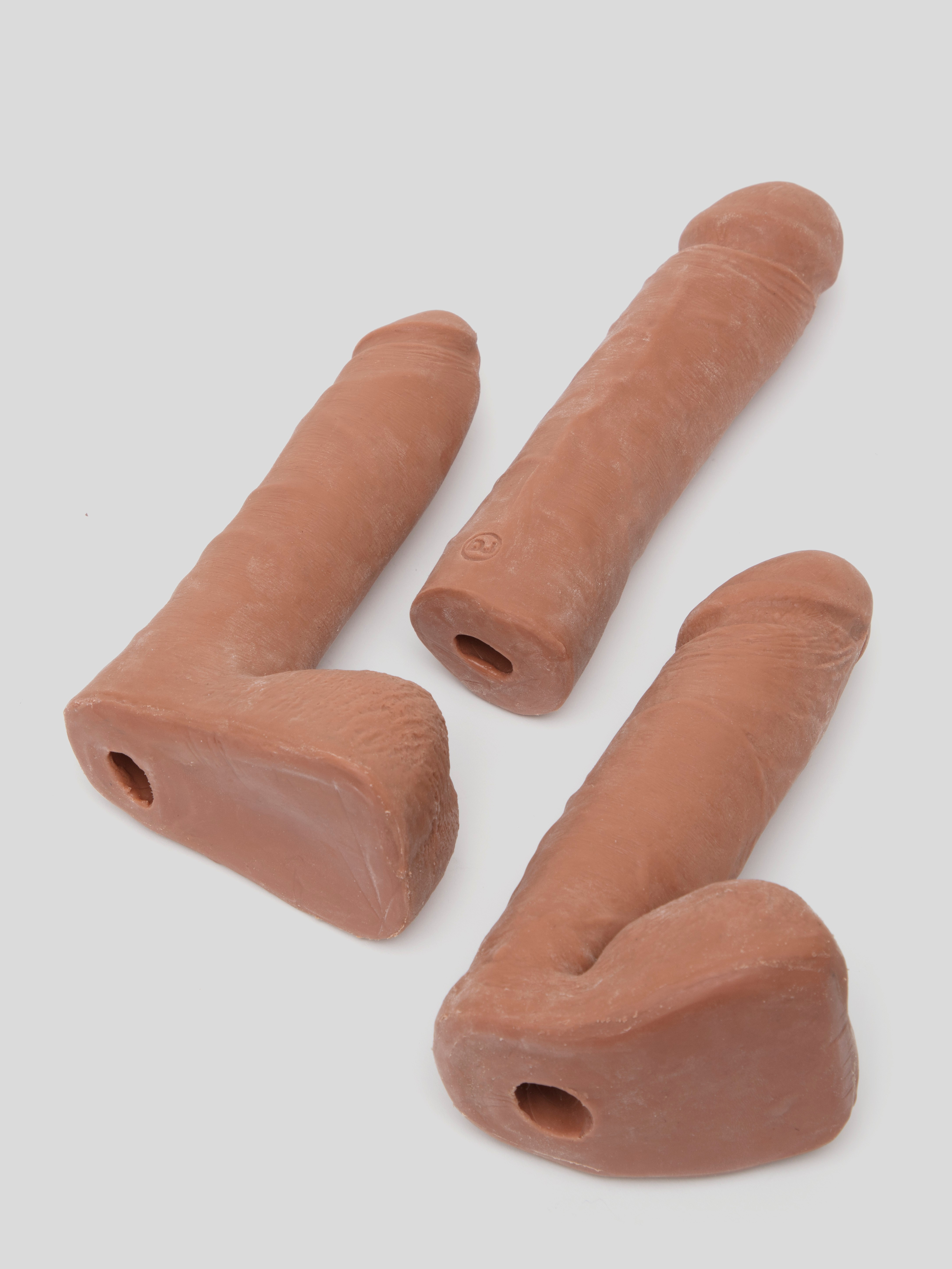 Doc Johnson Vac-U-Lock Vibrating Dual-Density Ultraskyn Harness Set (Flesh Tan), Flesh Tan, hi-res