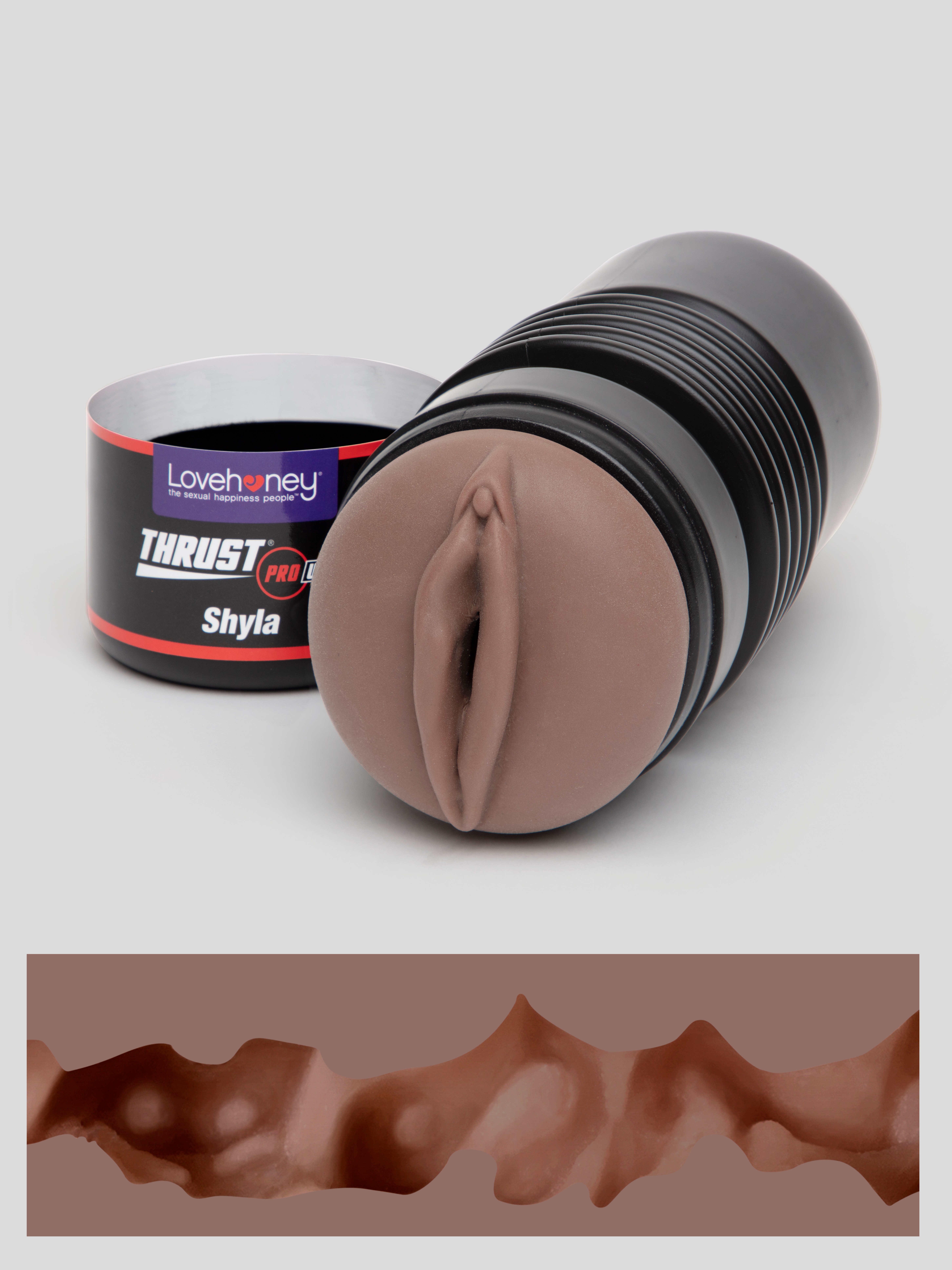 THRUST Pro Ultra Shyla Realistic Vagina Cup, Flesh Brown, hi-res