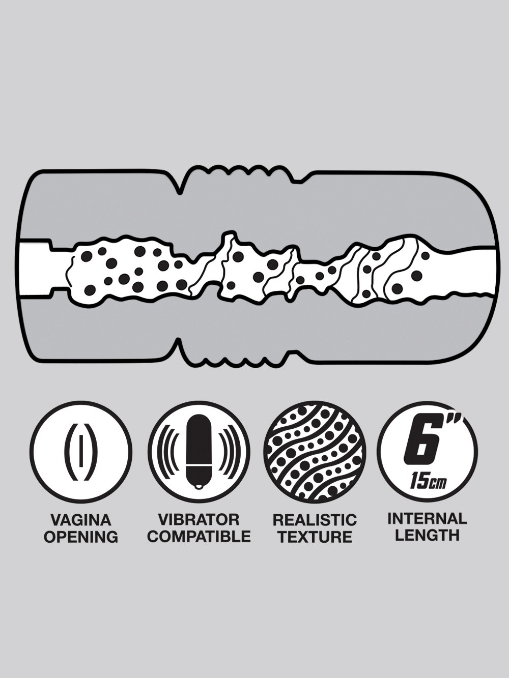 THRUST Pro Ultra Shyla Realistic Vagina Cup, Flesh Brown, hi-res