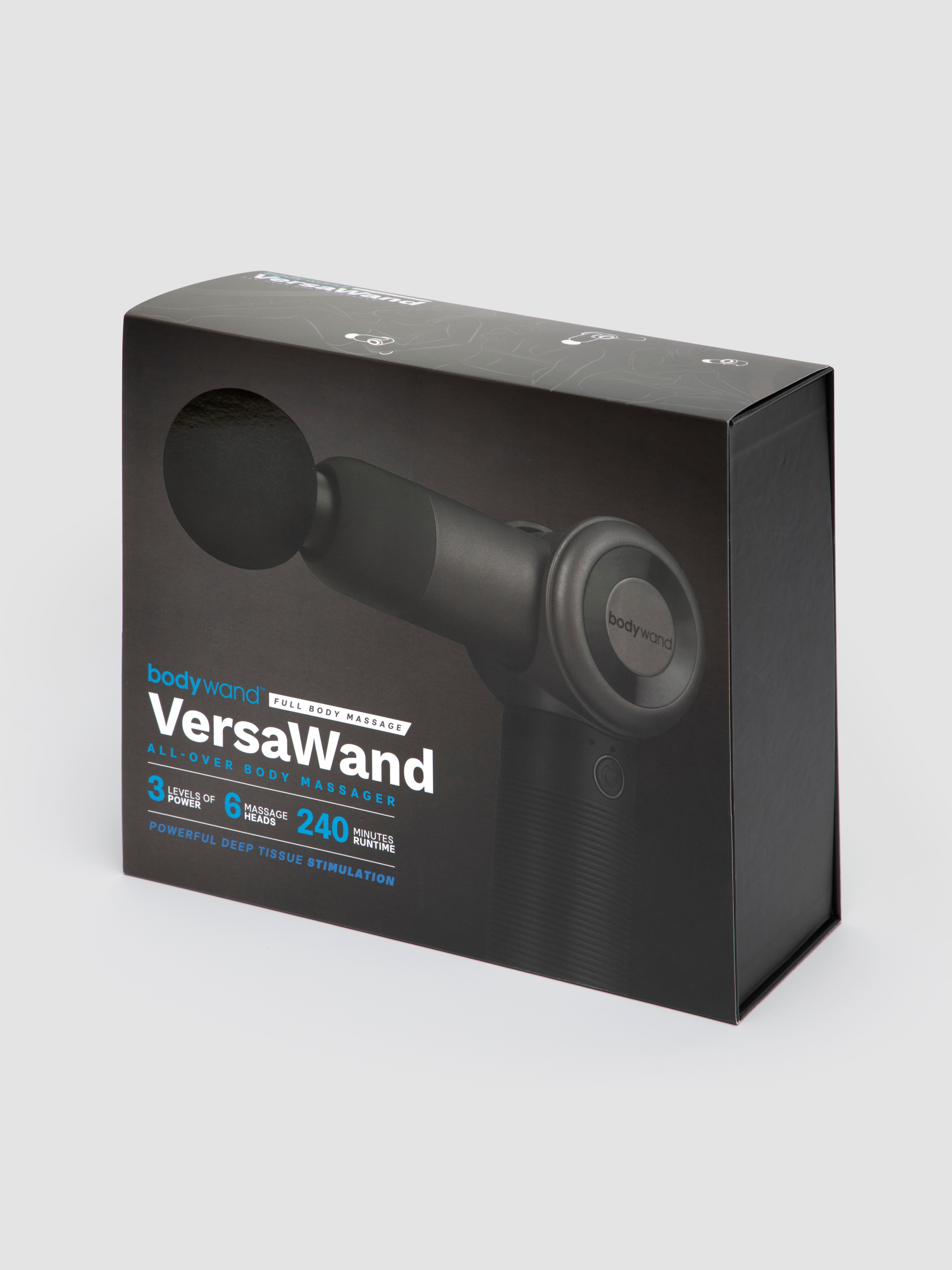 Bodywand VersaWand Rechargeable Extra Powerful Body Massager, Black, hi-res