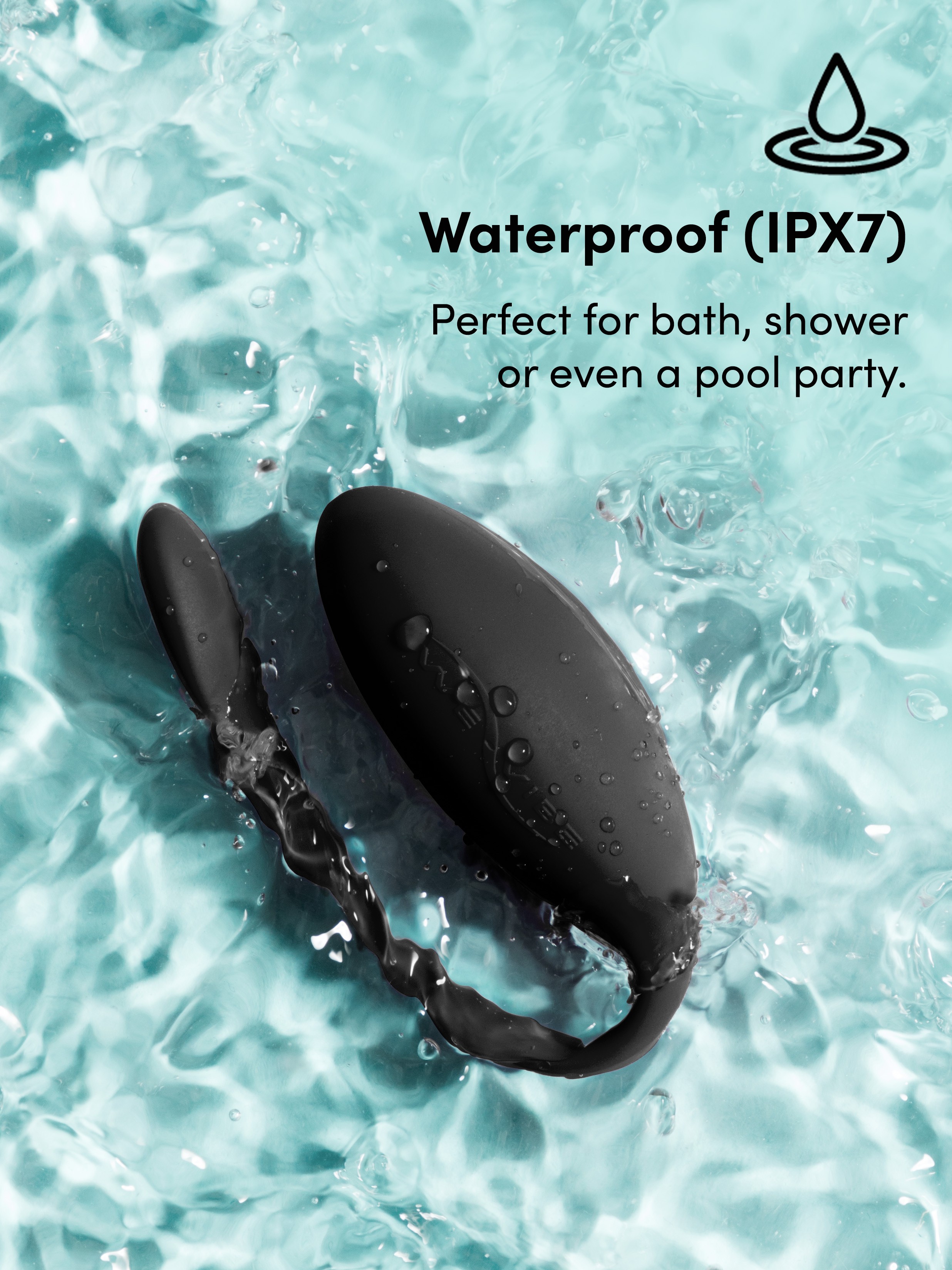 We-Vibe X Lovehoney Jive App Controlled Rechargeable Vibrating G-Spot Love Egg, Black, hi-res