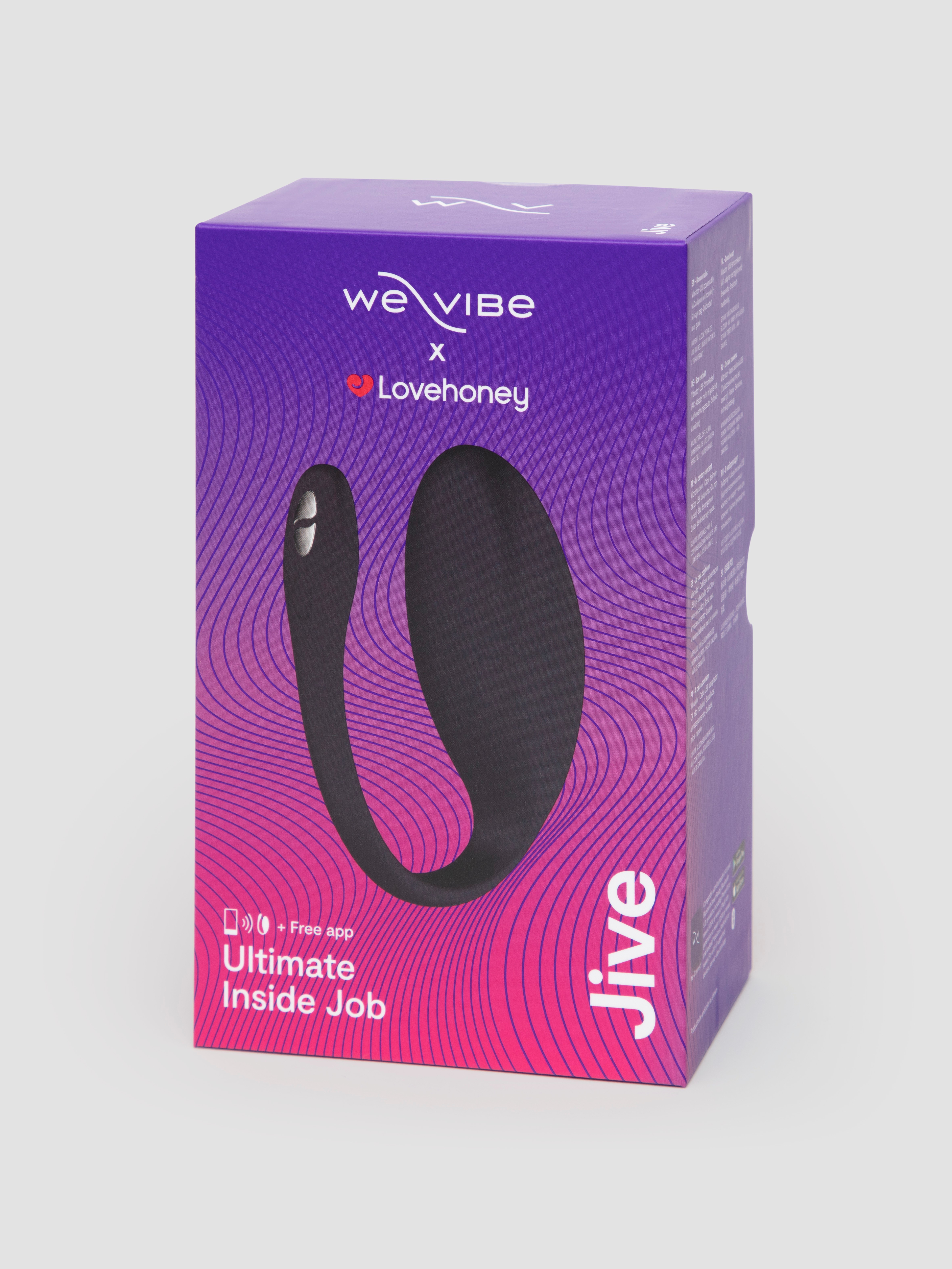 We-Vibe X Lovehoney Jive App Controlled Rechargeable Vibrating G-Spot Love Egg, Black, hi-res