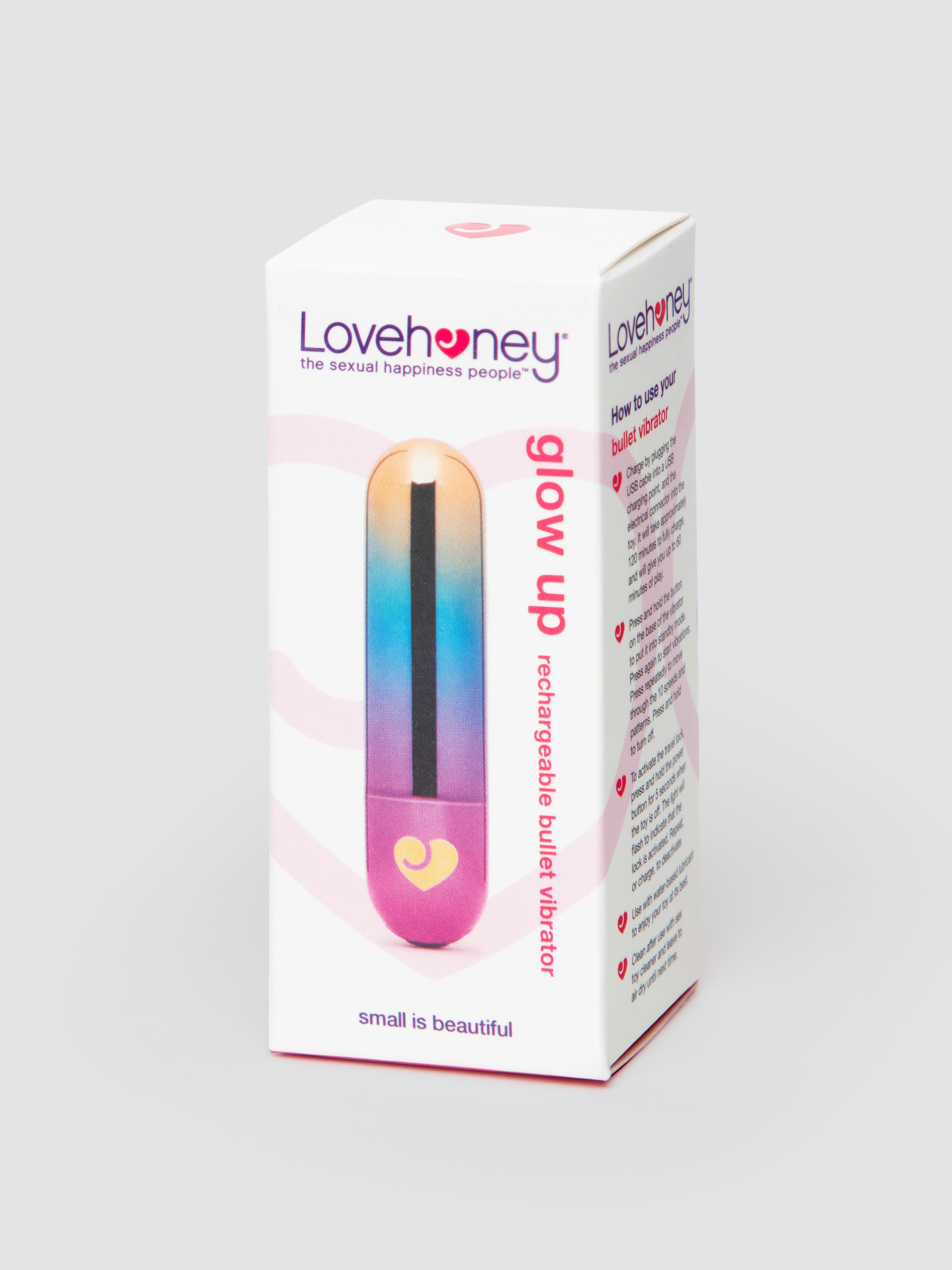 Lovehoney Glow Up Rechargeable Bullet Vibrator, Rainbow, hi-res