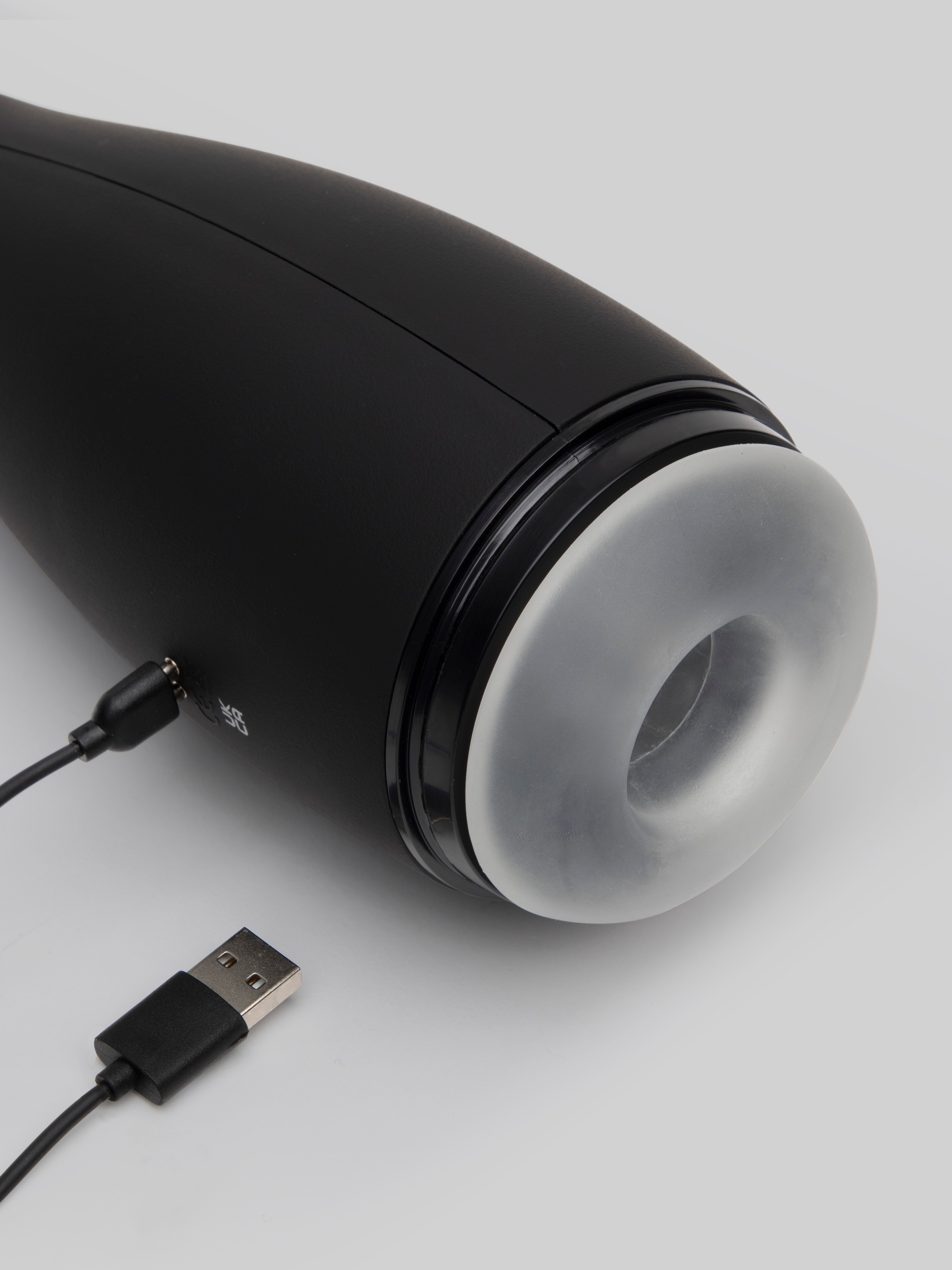 Blowmotion Suction Vibrating Male Masturbator, Black, hi-res