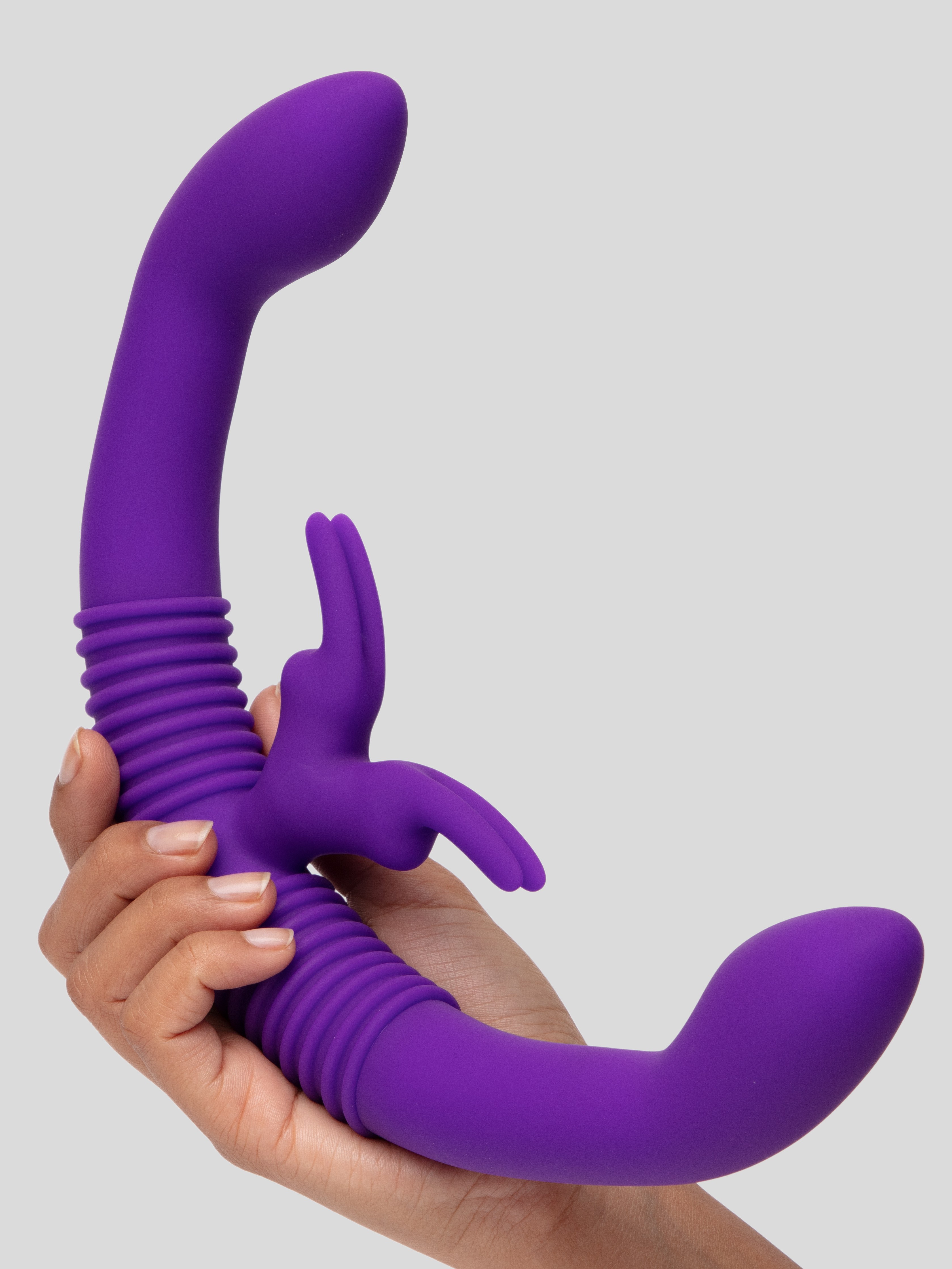 Together Toy Remote Control Dual Motor Couple's Rabbit Vibrator, Purple, hi-res