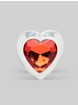 Lovehoney Sensual Glass Jeweled Heart Butt Plug 3 Inch, Clear, hi-res