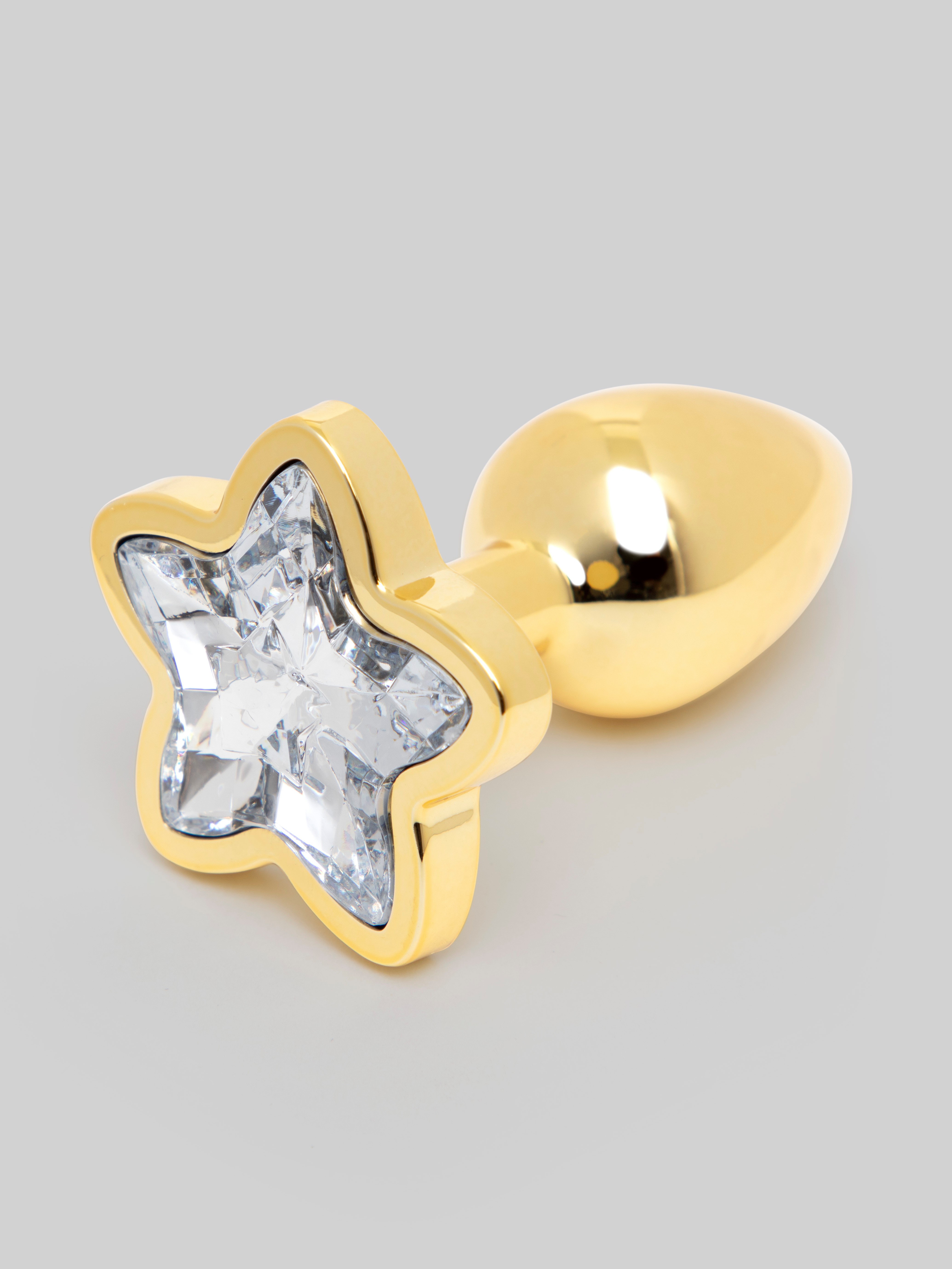 Lovehoney Star Power Jewelled Metal Butt Plug Set (3 Piece), Gold, hi-res
