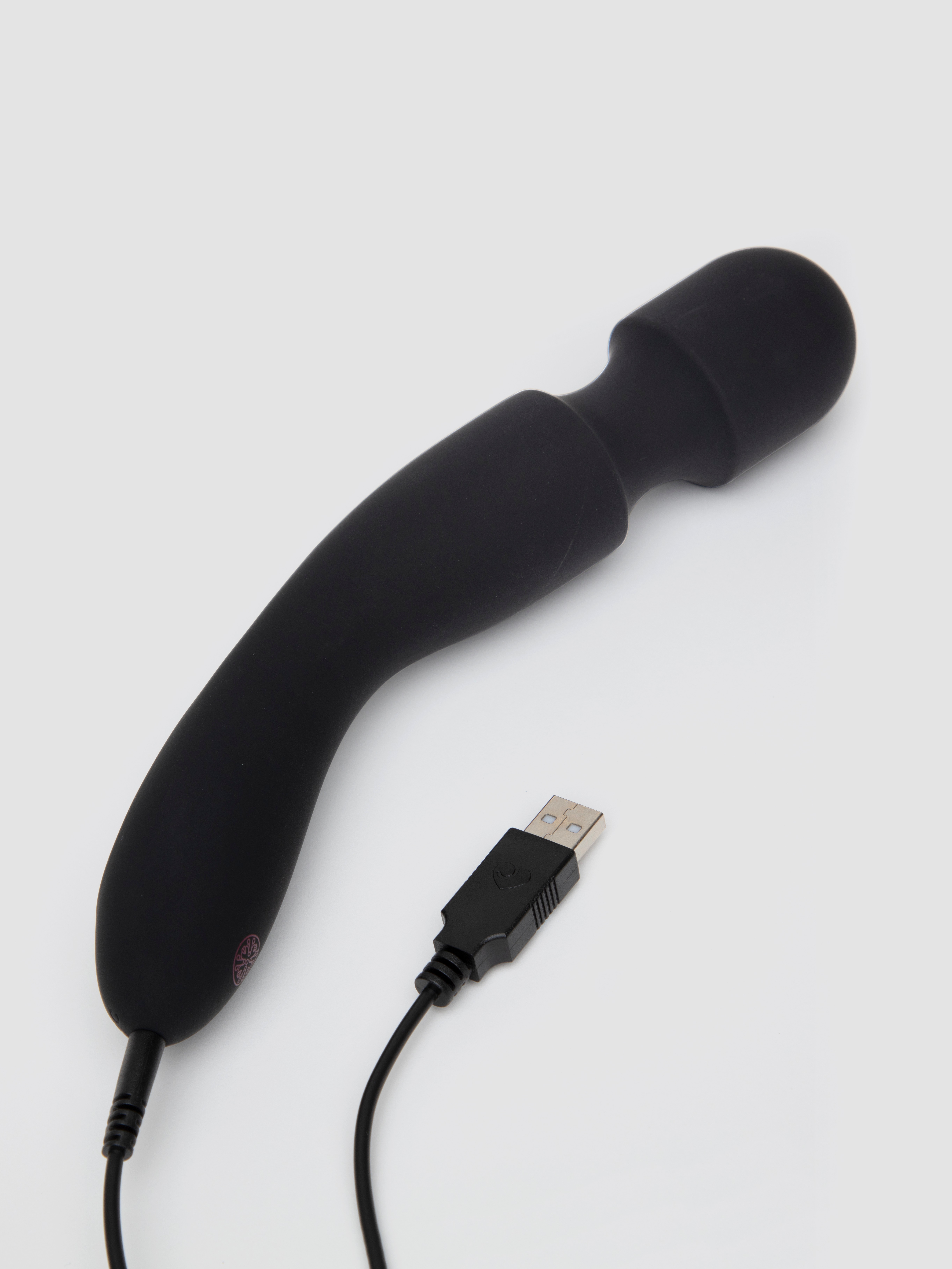 Mantric Rechargeable Wand Vibrator, Black, hi-res