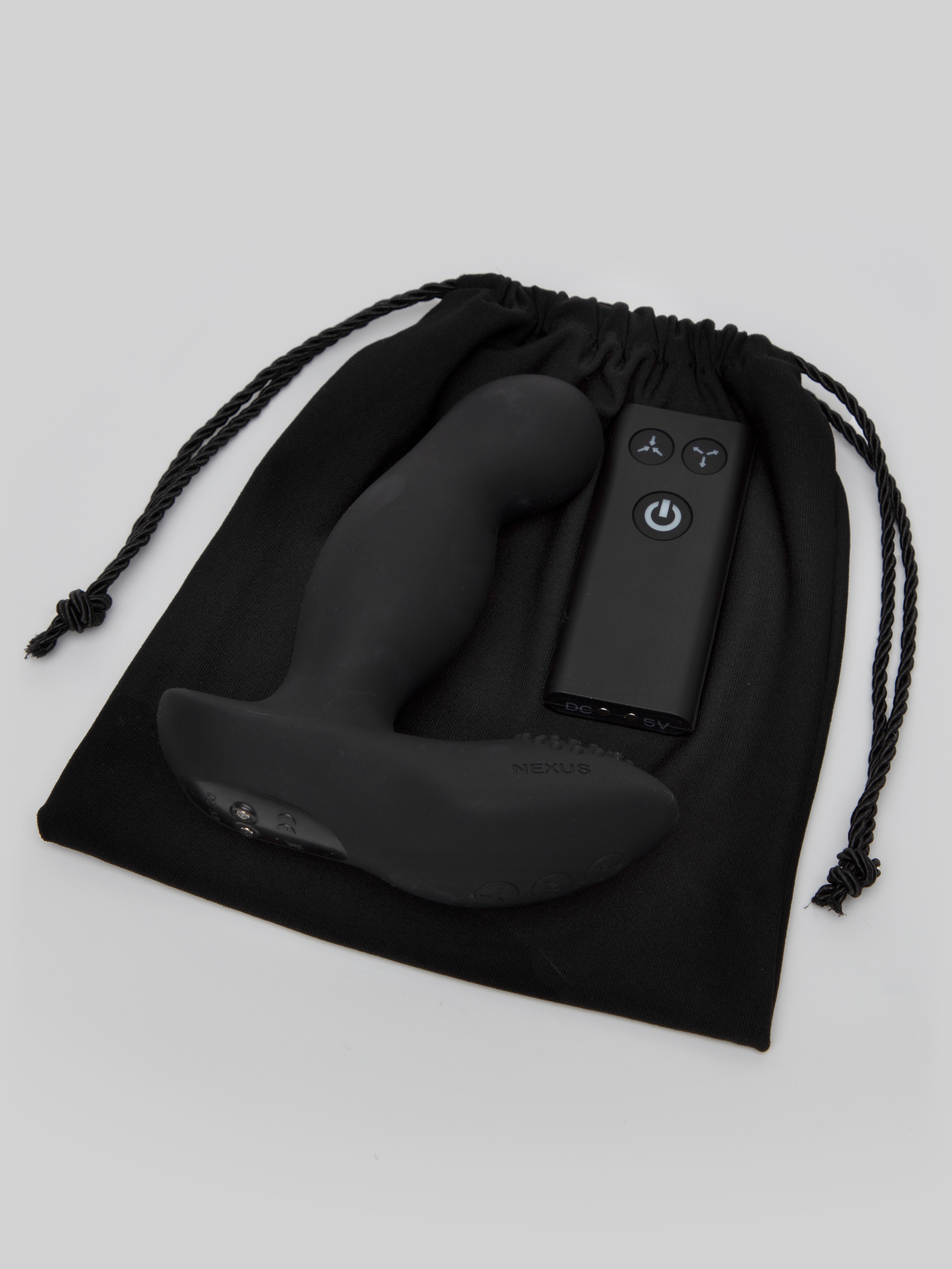 Nexus Boost Remote Control Rechargeable Prostate Massager with Inflatable Tip, Black, hi-res