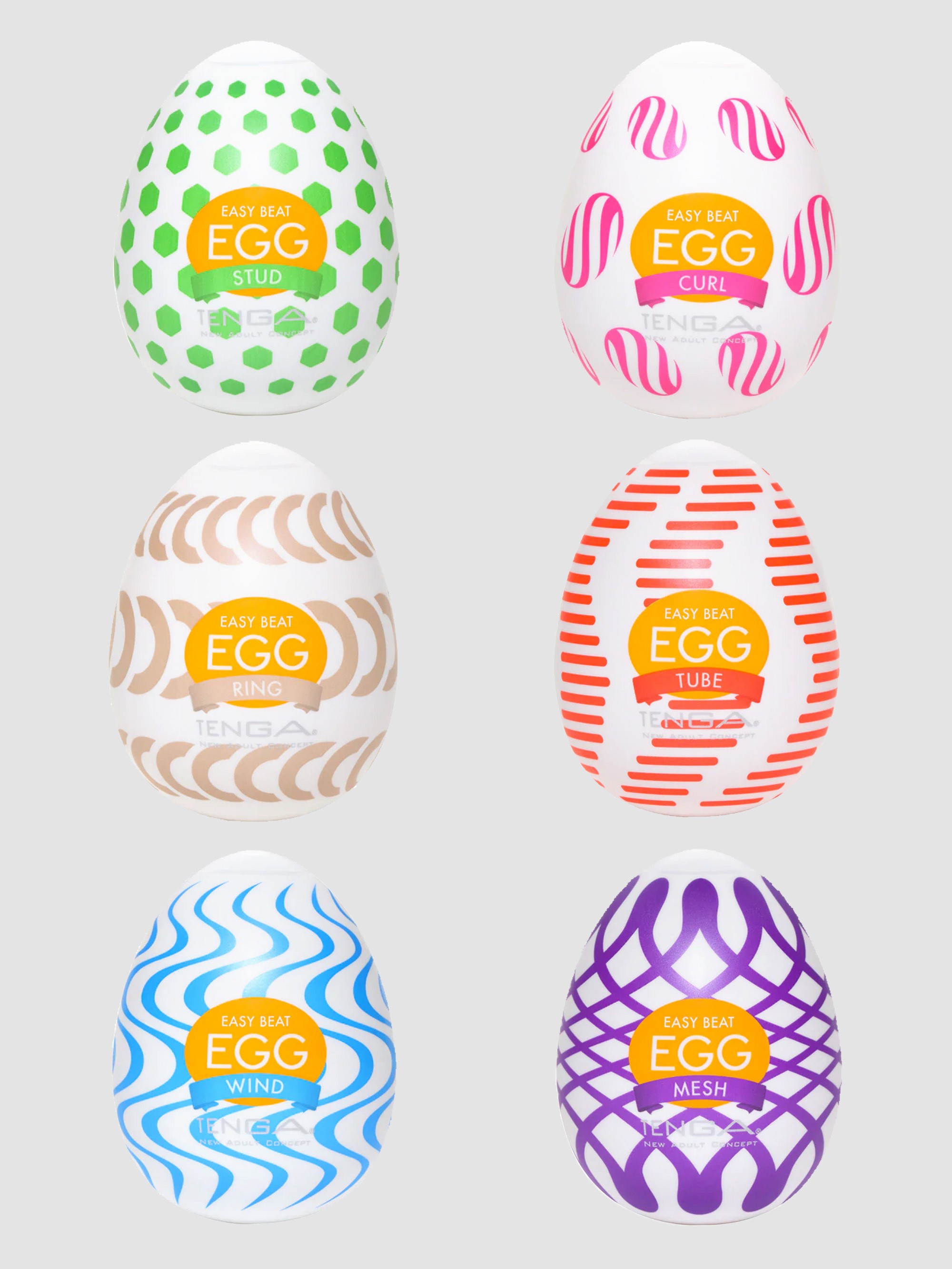 TENGA Egg Wonder Masturbator Set (6 Pack), White, hi-res