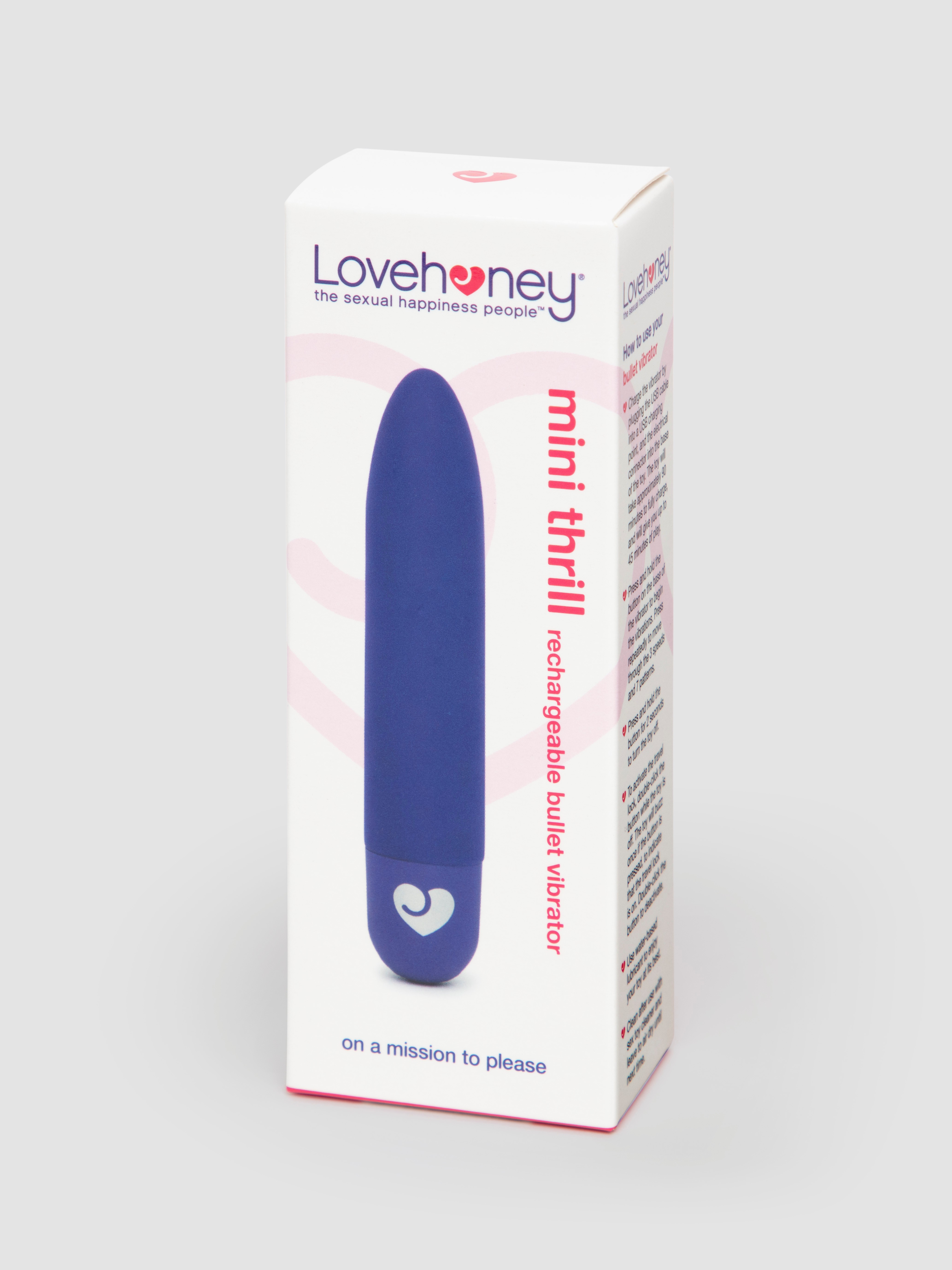 Lovehoney Mini Thrill Rechargeable Silicone Bullet Vibrator, Purple, hi-res
