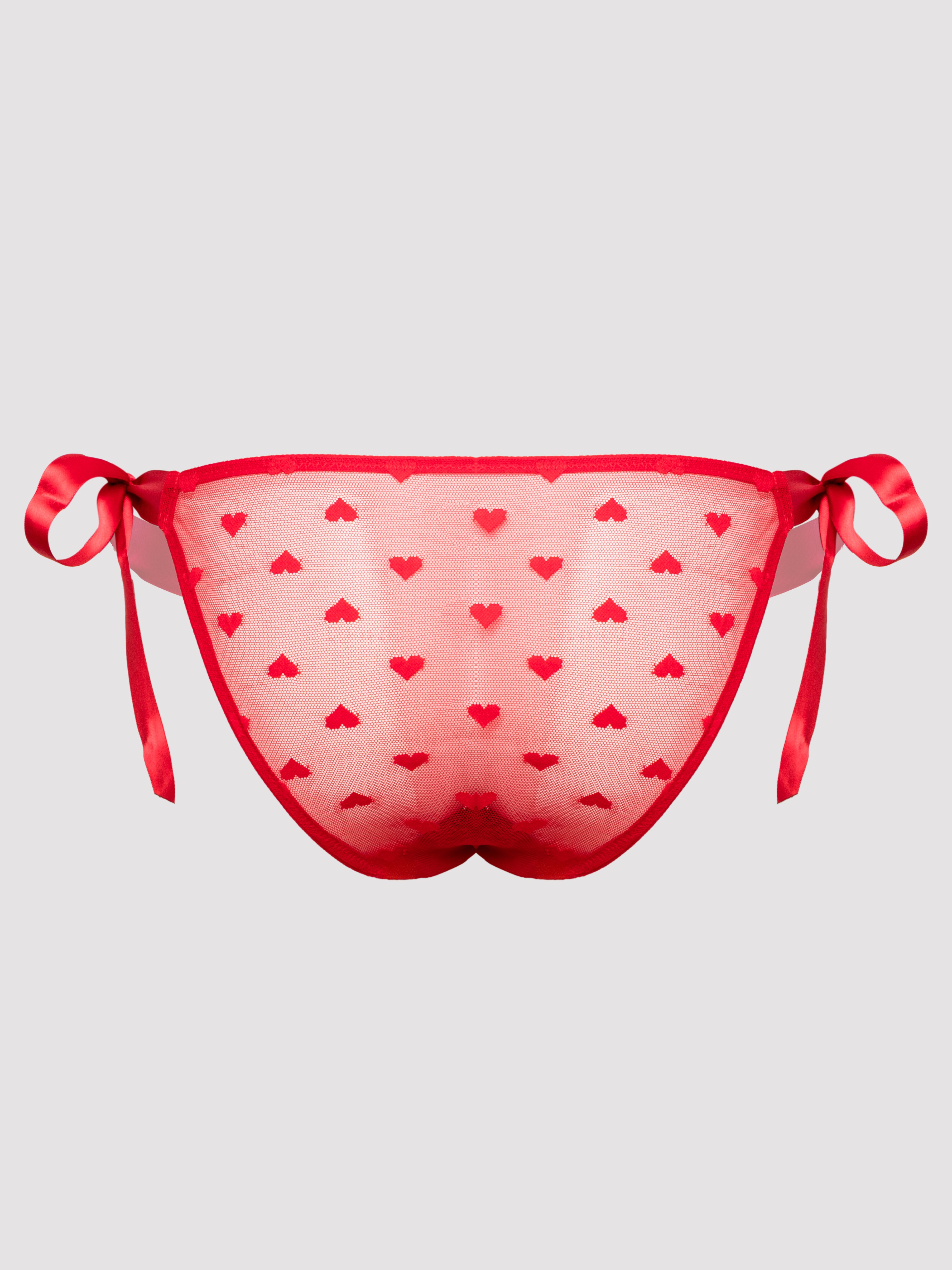 Lovehoney Black Lace Babydoll Gift Set, Red, hi-res