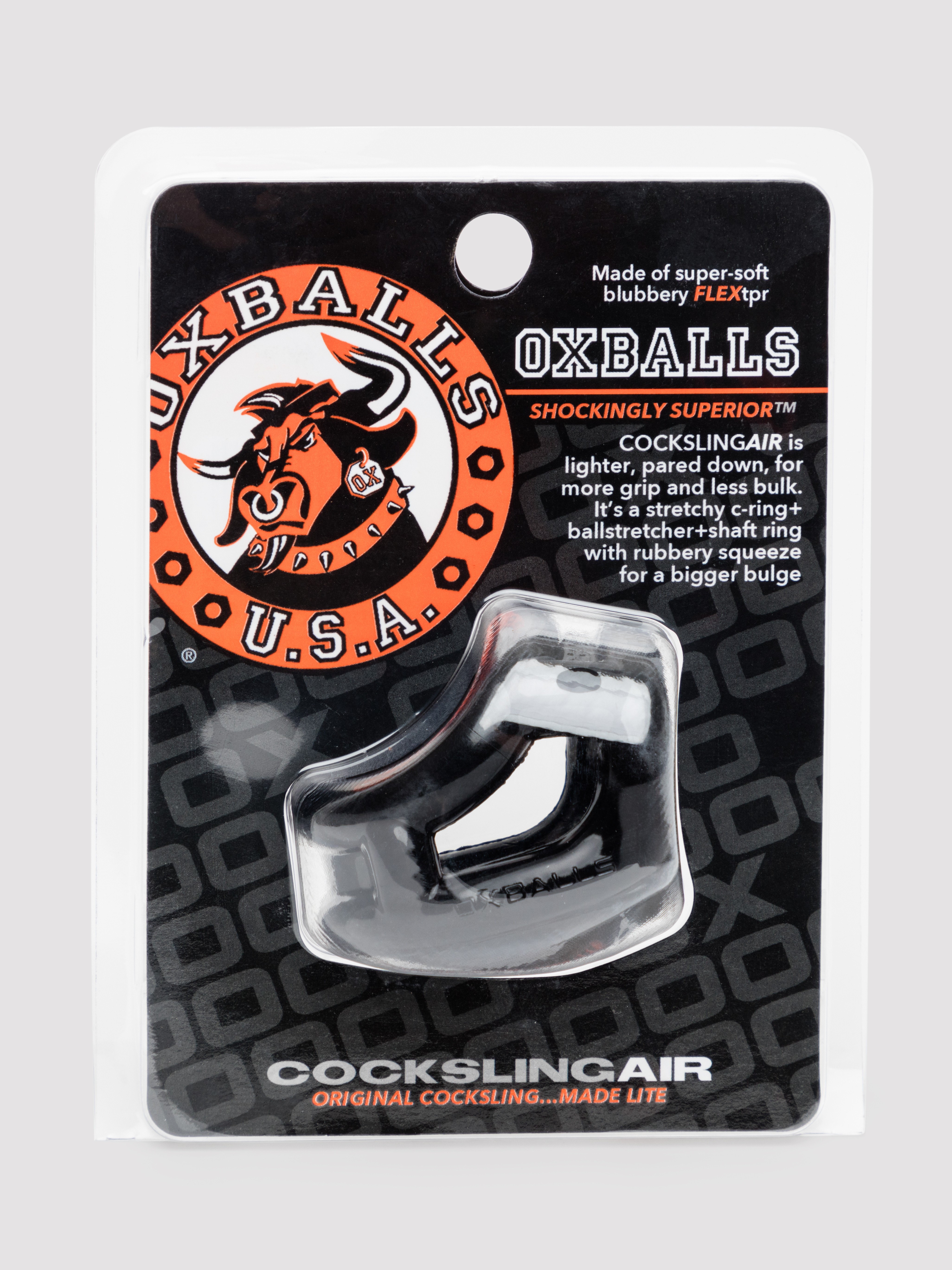 Oxballs Cock Sling Air , Black, hi-res